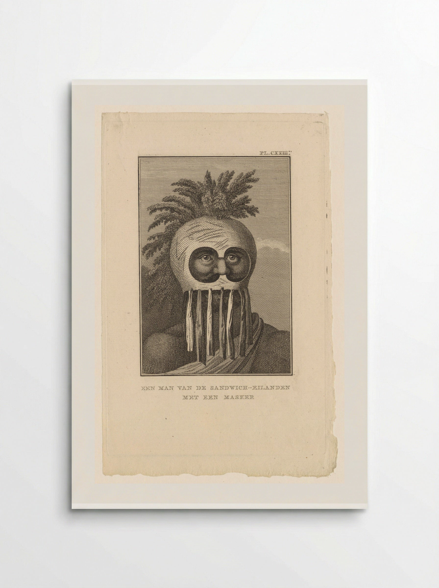 Een man van de Sandwich-eilanden met een masker - Diverse Vervaardigers - Poster
