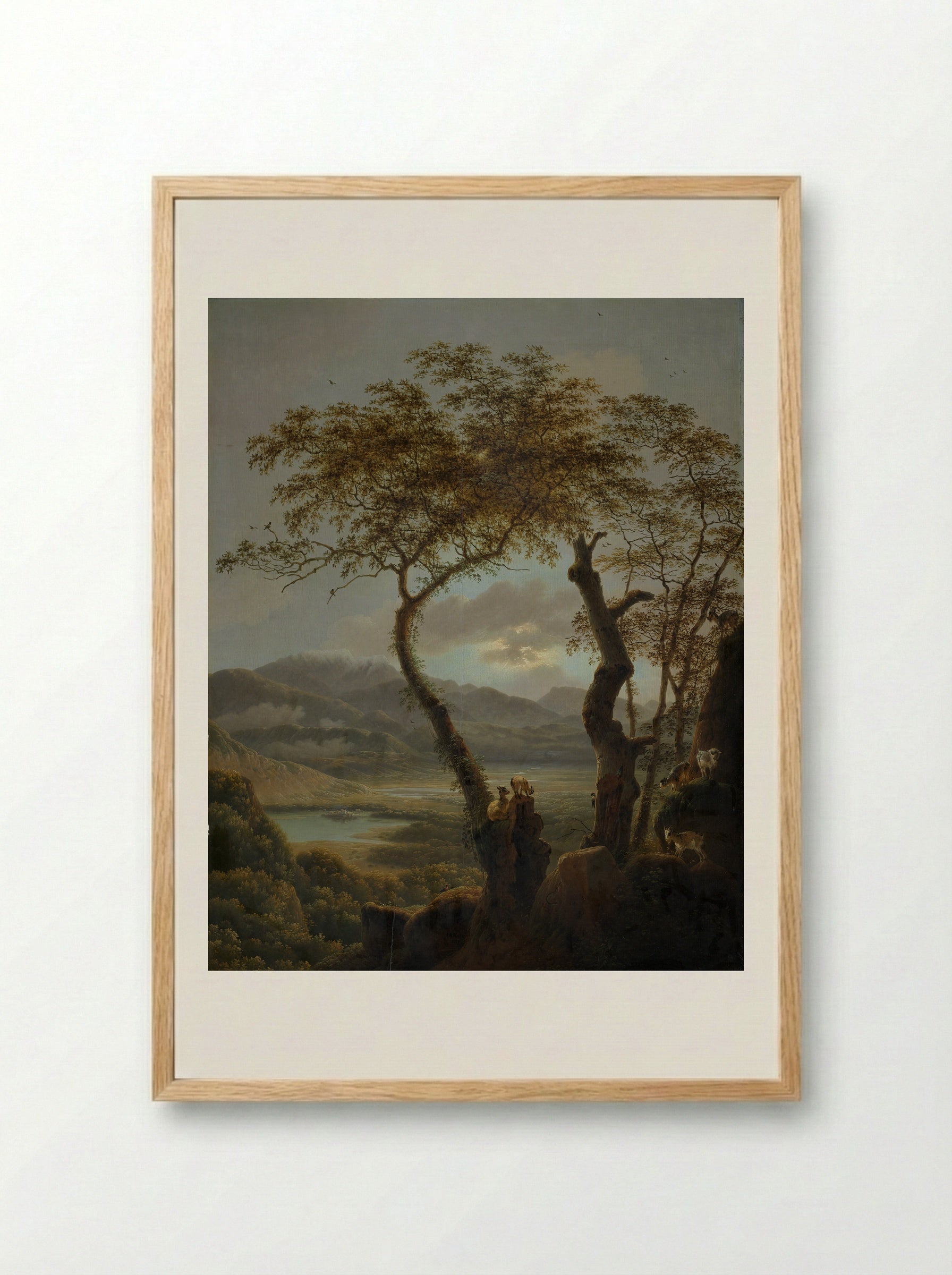 Een processie aan de voet van de Palatijn in Rome - Josephus Augustus Knip - Framed Print Wood