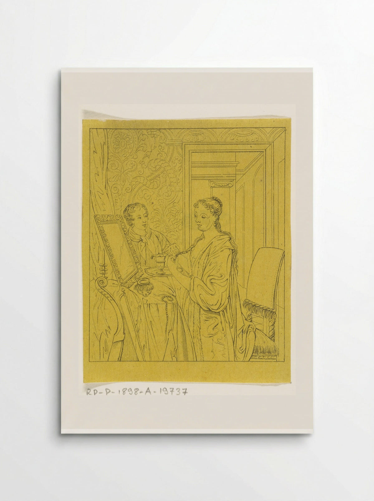 Een vrouw bij haar toilet - Joannes Bemme - Poster