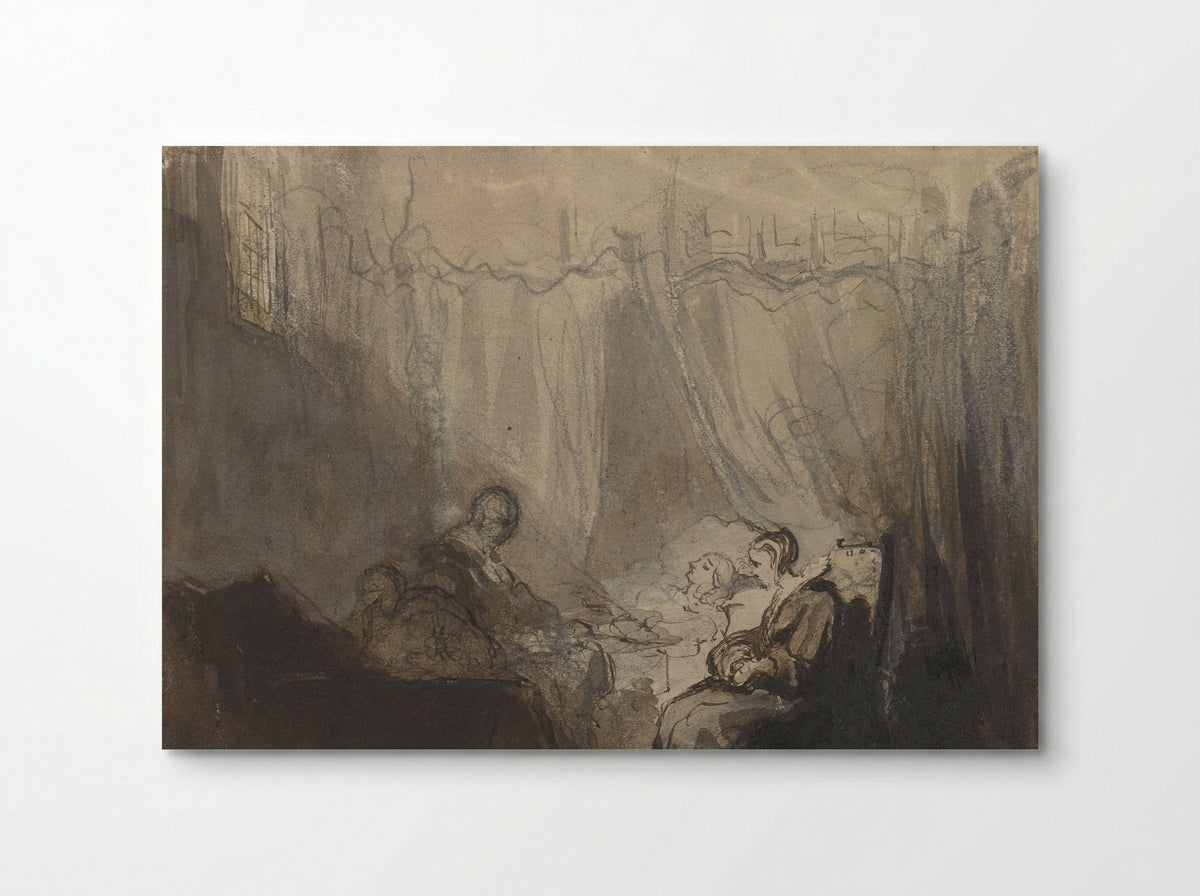 Een ziekbed (The Sickbed) - Christoffel Bisschop - Poster