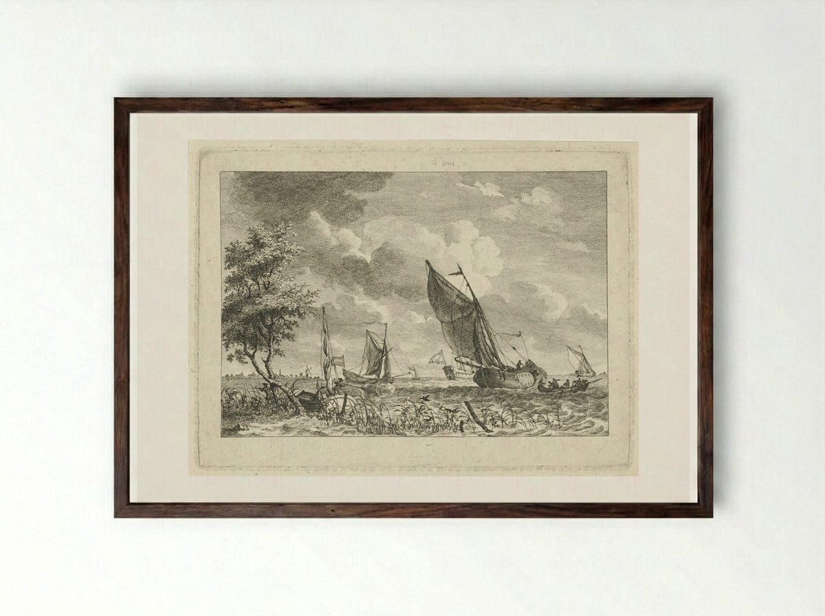 Eendenjagers - Gerrit Groenewegen - Framed Print Dark Wood