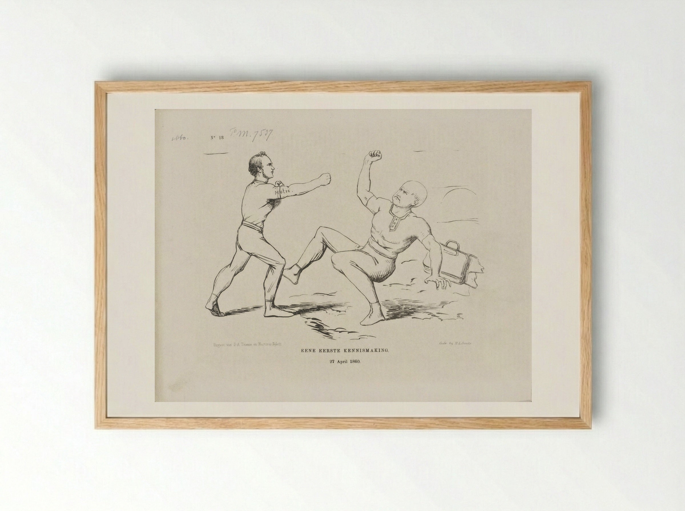 Eene Eerste Kennismaking - Johan Michaël Schmidt Crans - Framed Print Wood
