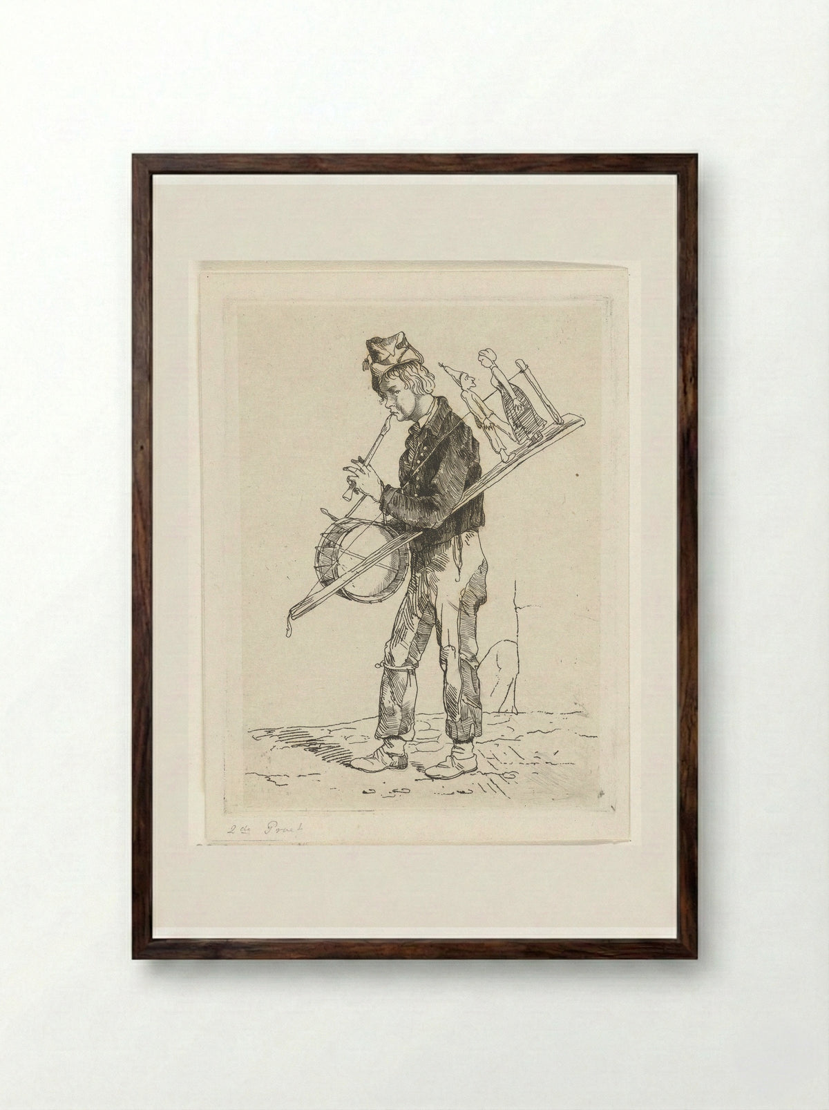 Eenmansorkest - Jacobus Ludovicus Cornet - Framed Print Dark Wood