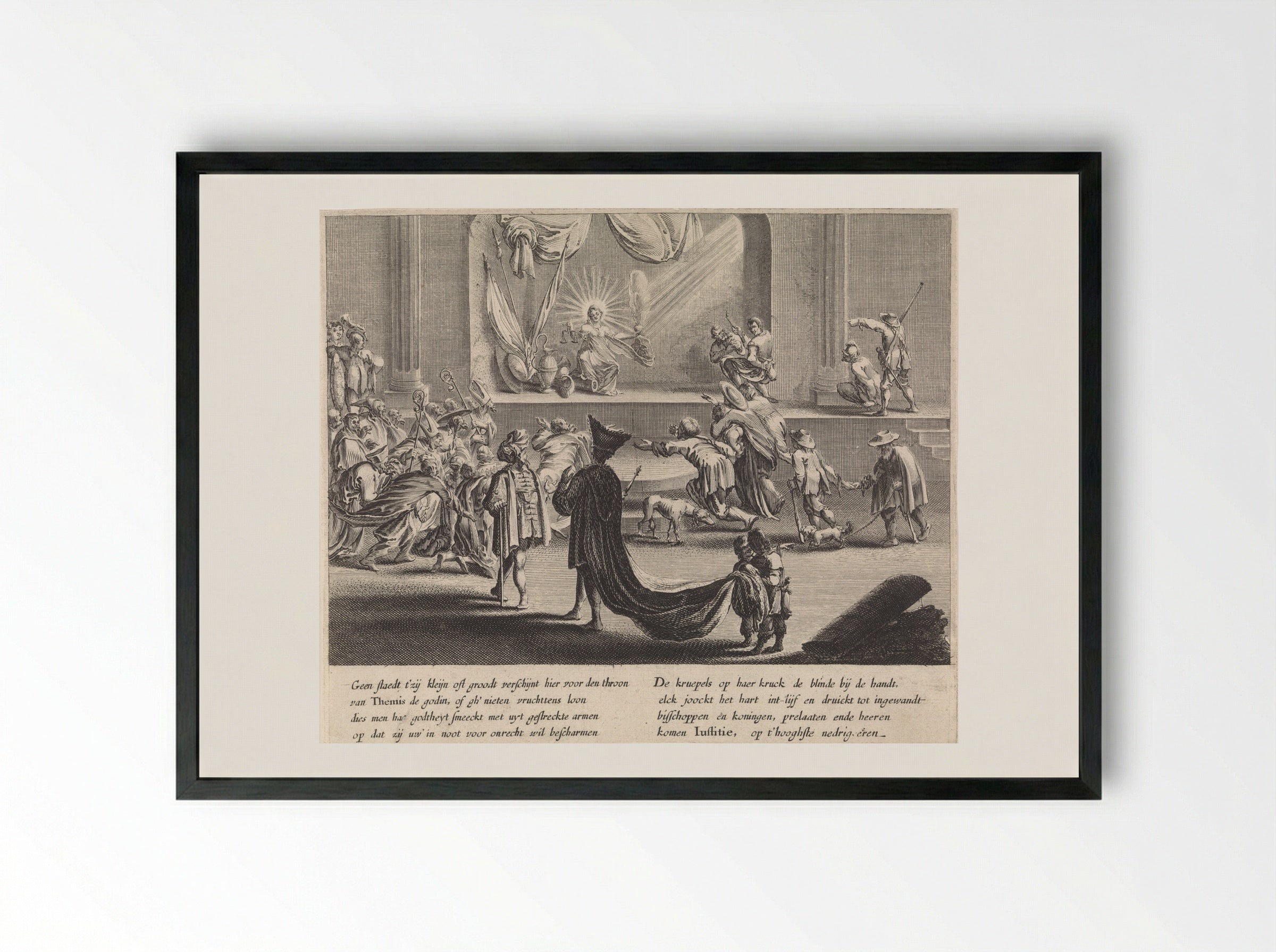 Eerbetoon aan Justitia - Pieter Nolpe - Framed Print Black