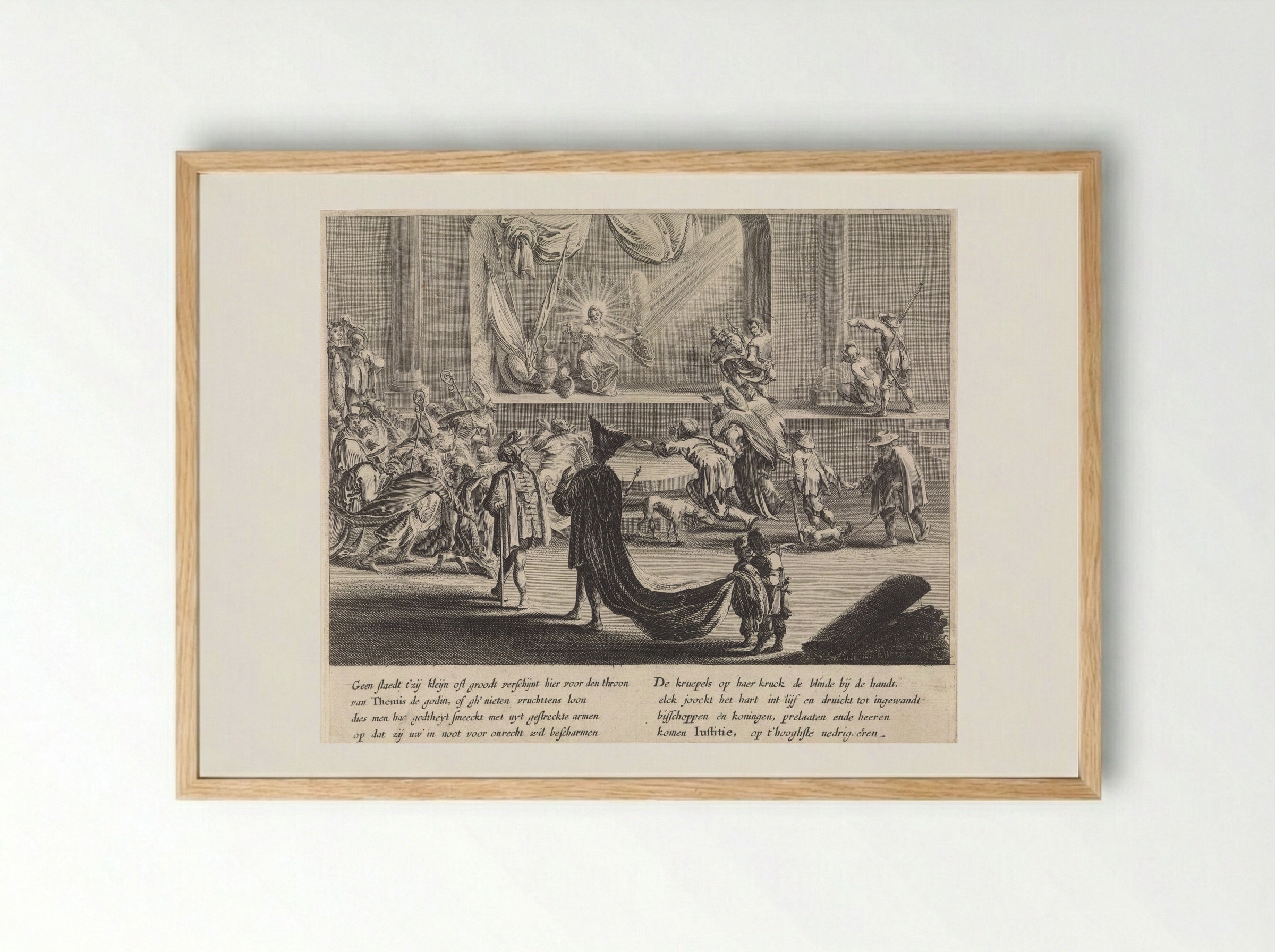 Eerbetoon aan Justitia - Pieter Nolpe - Framed Print Wood