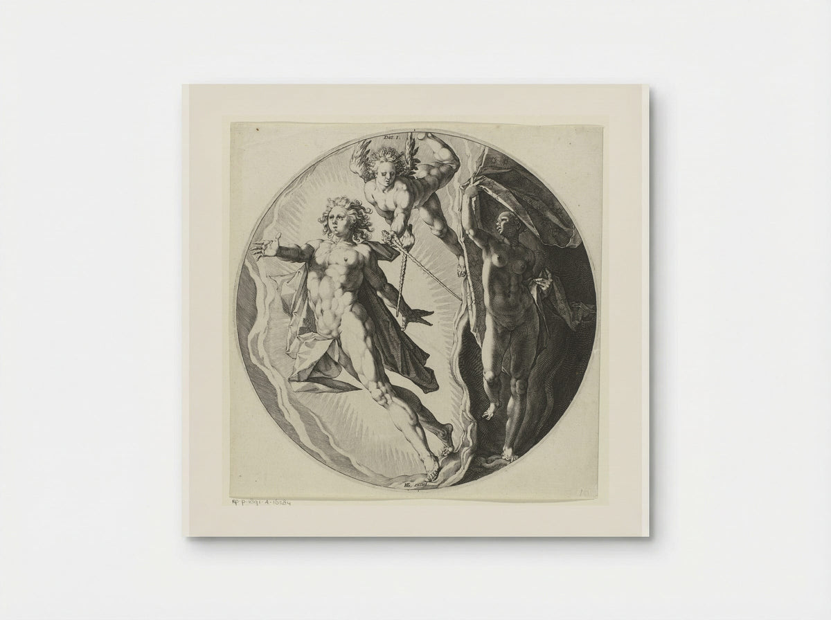 Eerste scheppingsdag: scheiding van licht en duisternis - Jan Harmensz. Muller - Poster
