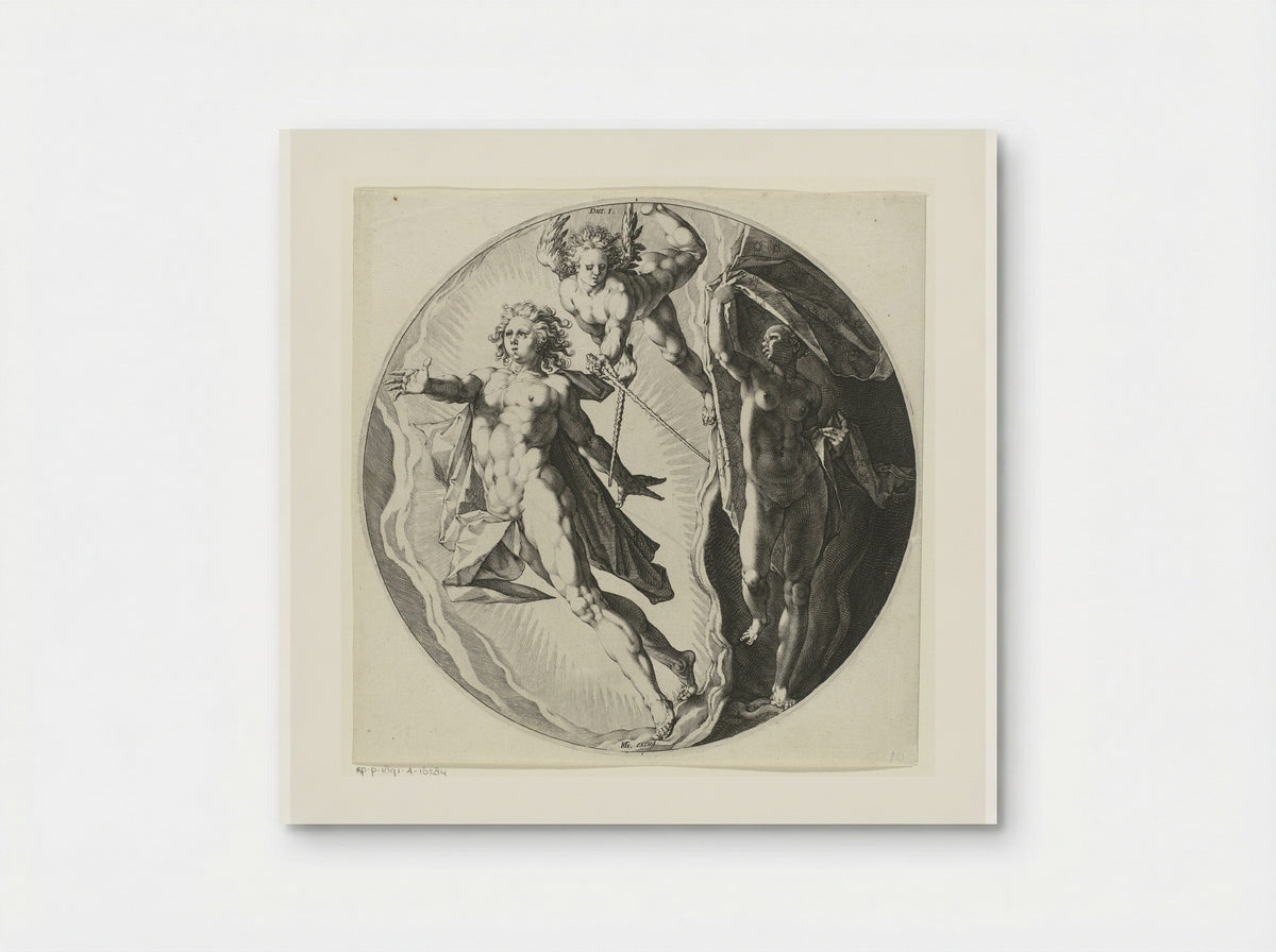 Eerste scheppingsdag: scheiding van licht en duisternis - Jan Harmensz. Muller - Poster