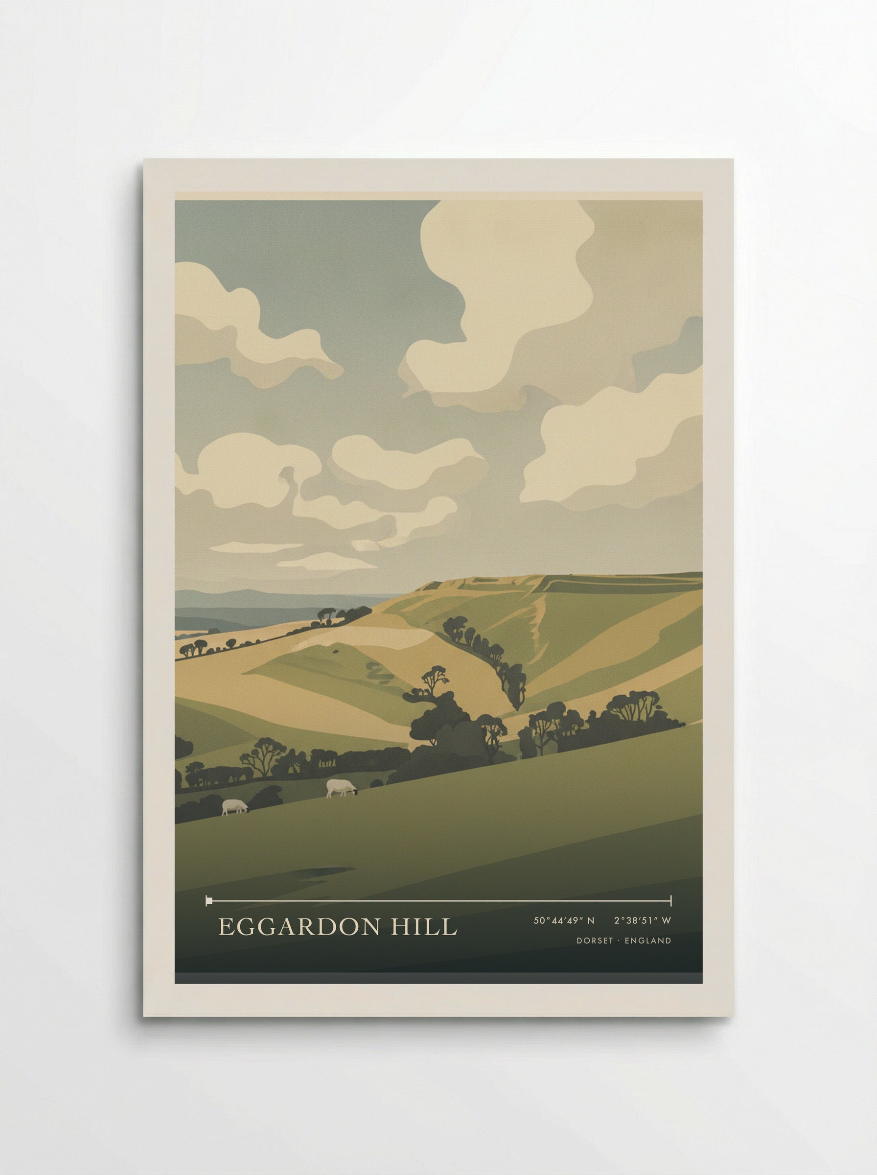 Eggardon Hill Dorset England Travel Poster - Poster