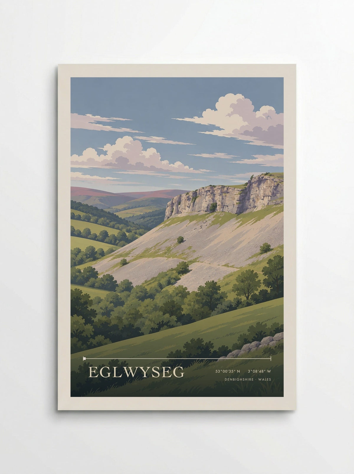 Eglwyseg, Denbighshire | Travel Poster - Poster