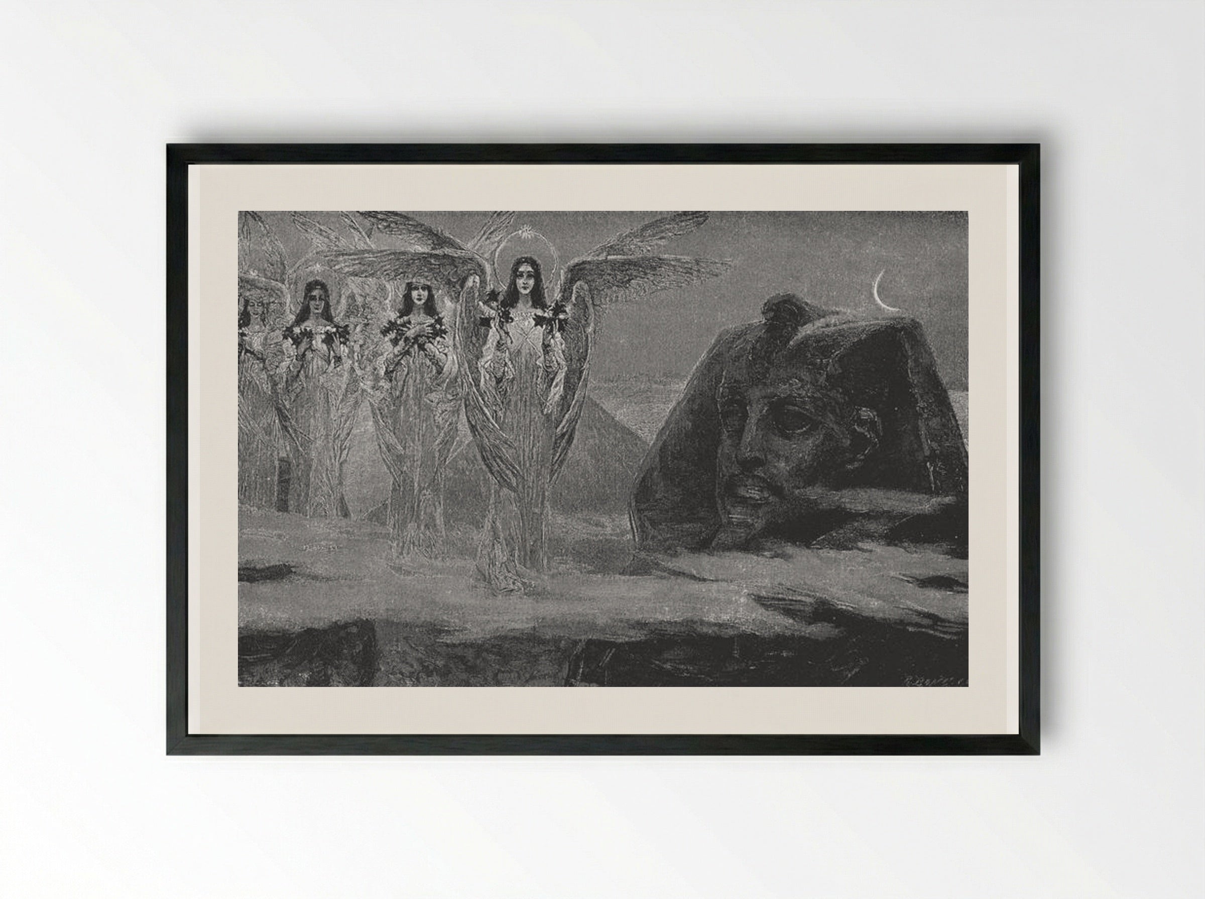 Egypt Receives the Light - Wilhelm Kotarbinski - Framed Print Black
