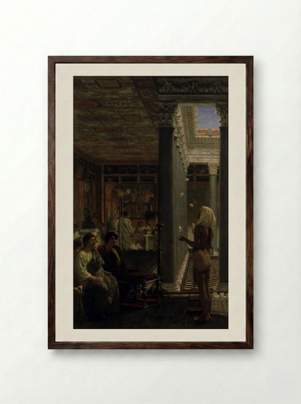 Egyptian Juggler - Sir Lawrence Alma-Tadema - Framed Print Dark Wood