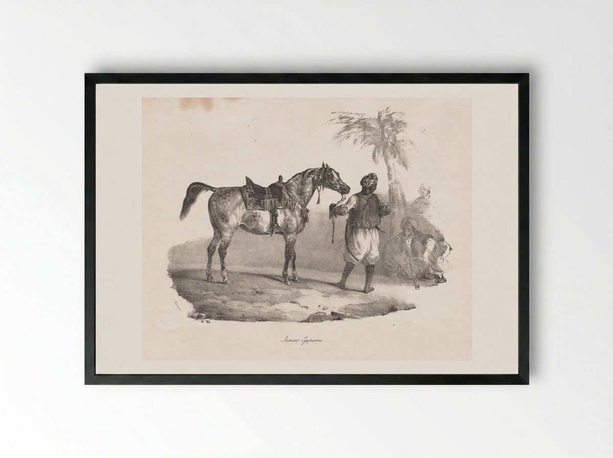 Egyptian Mare - Théodore Géricault - Framed Print Black