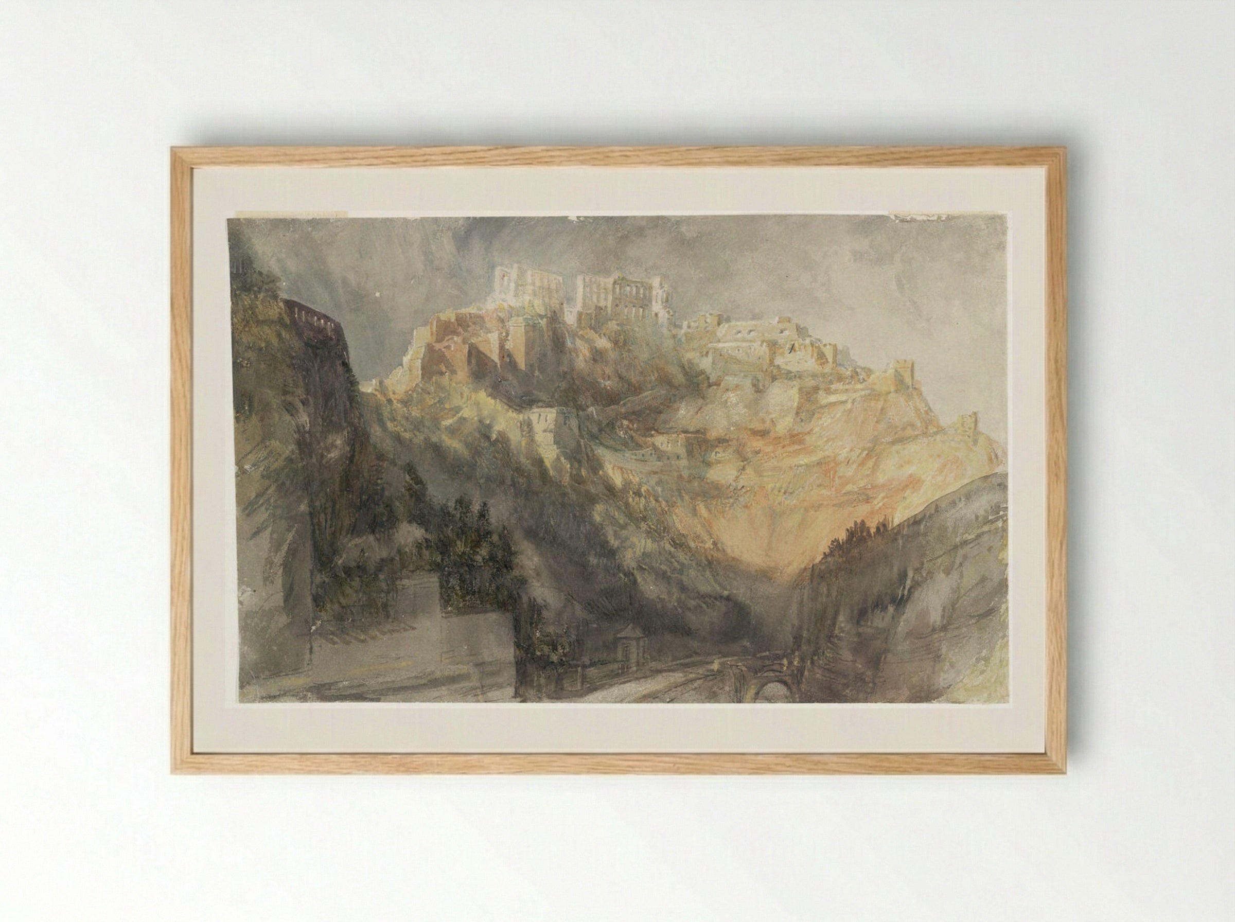 Ehrenbreitstein - Joseph Mallord William Turner - Framed Print Wood