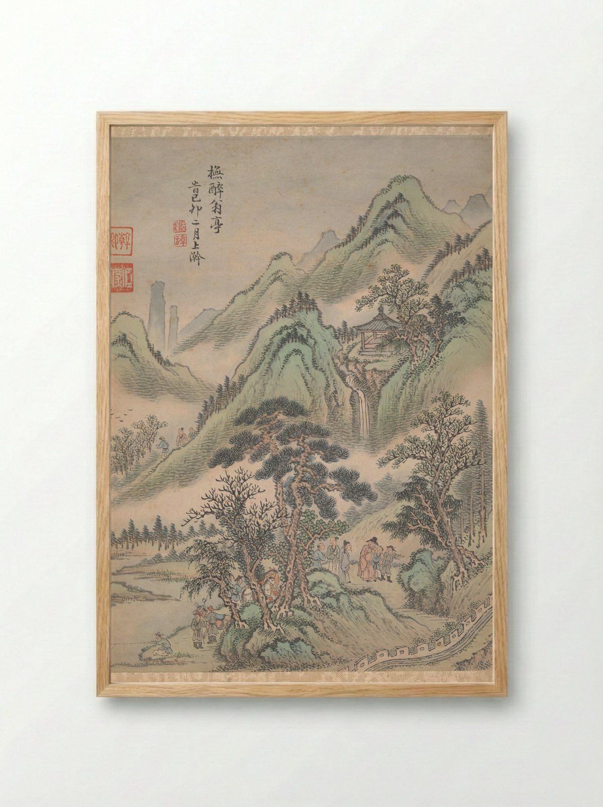 Eight Landscapes: Pavilion of the Old Drunkard - Lu Han - Framed Print Wood