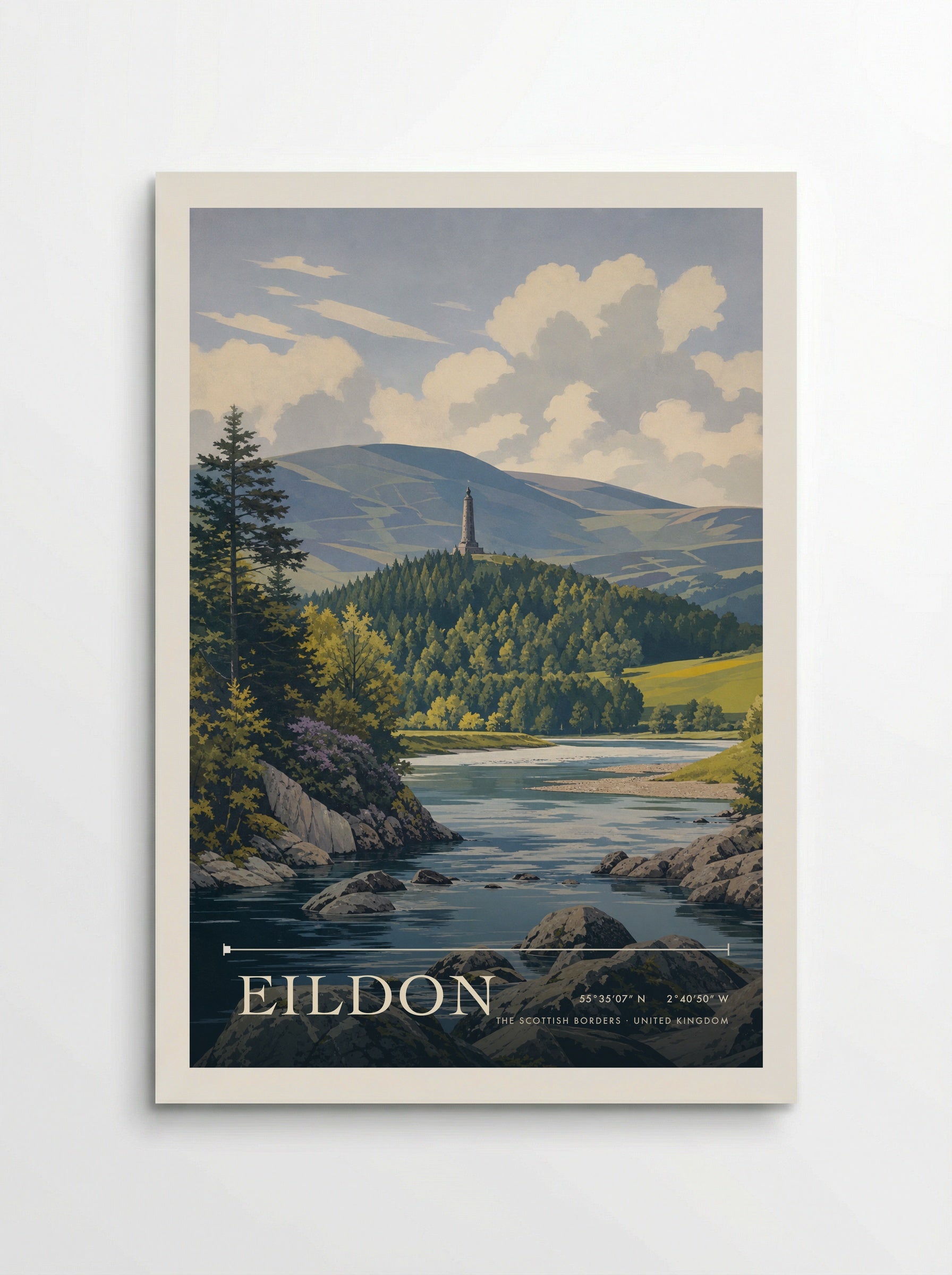 Eildon The Scottish Borders United Kingdom Travel Poster - Poster