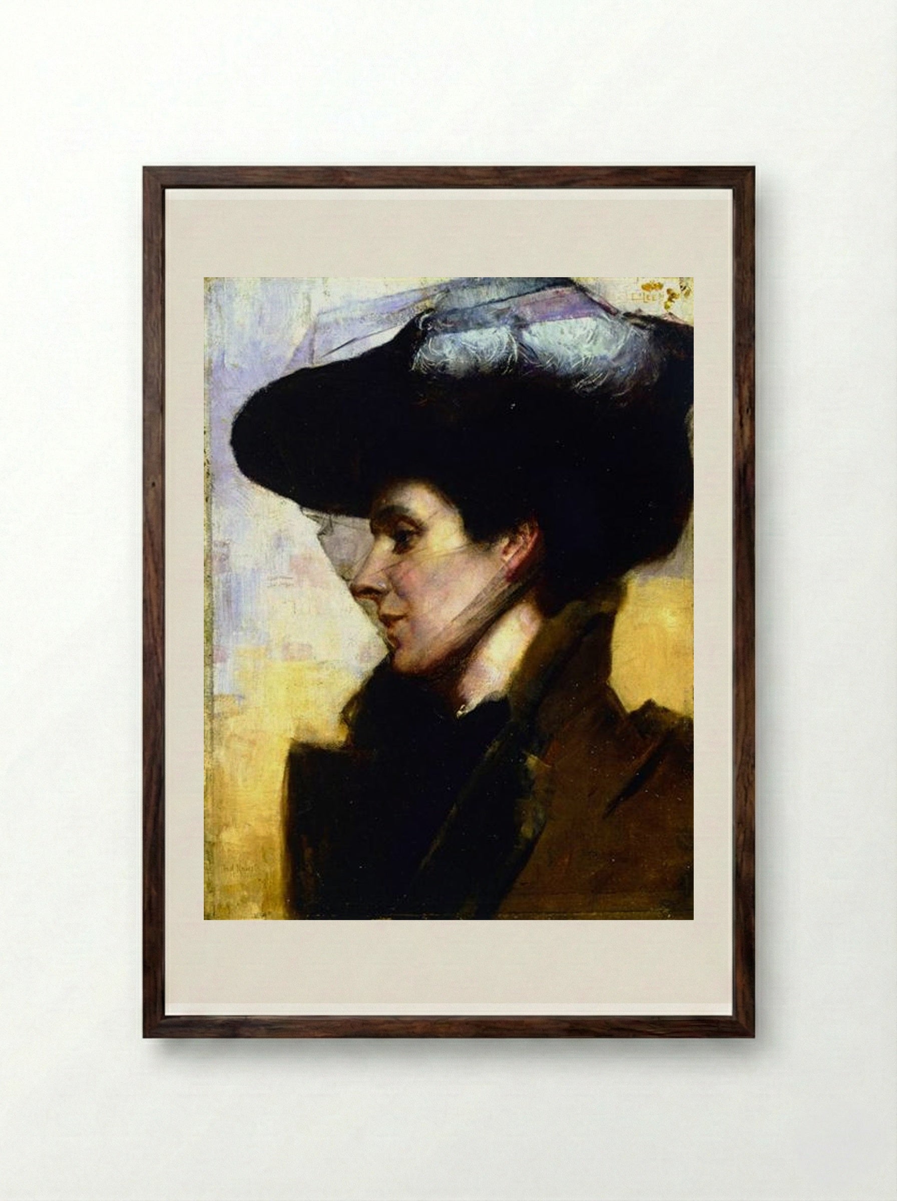 Eileen - Tom Roberts - Framed Print Dark Wood