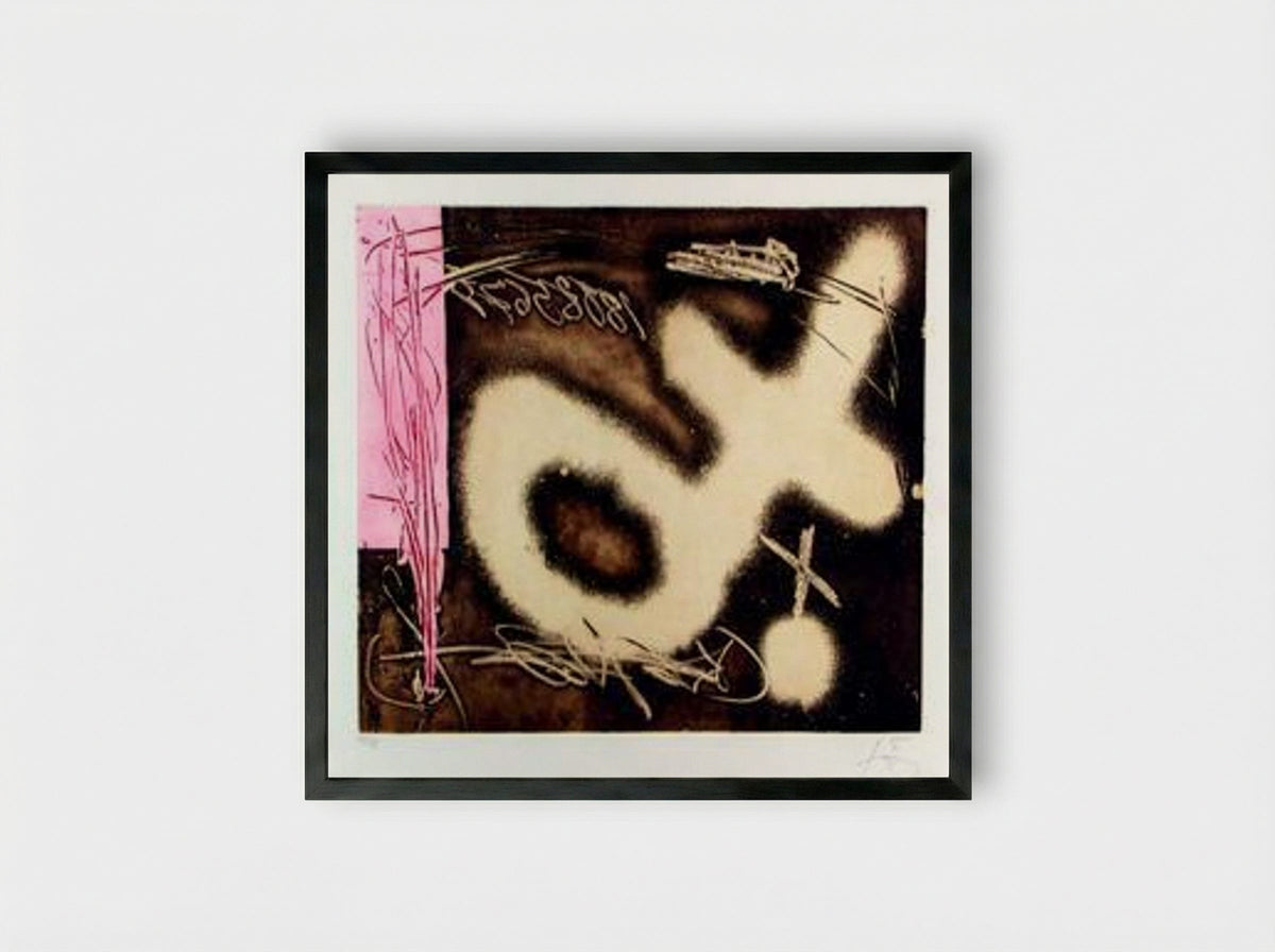 El Péndulo Inmóvil I - Antoni Tàpies - Framed Print Black