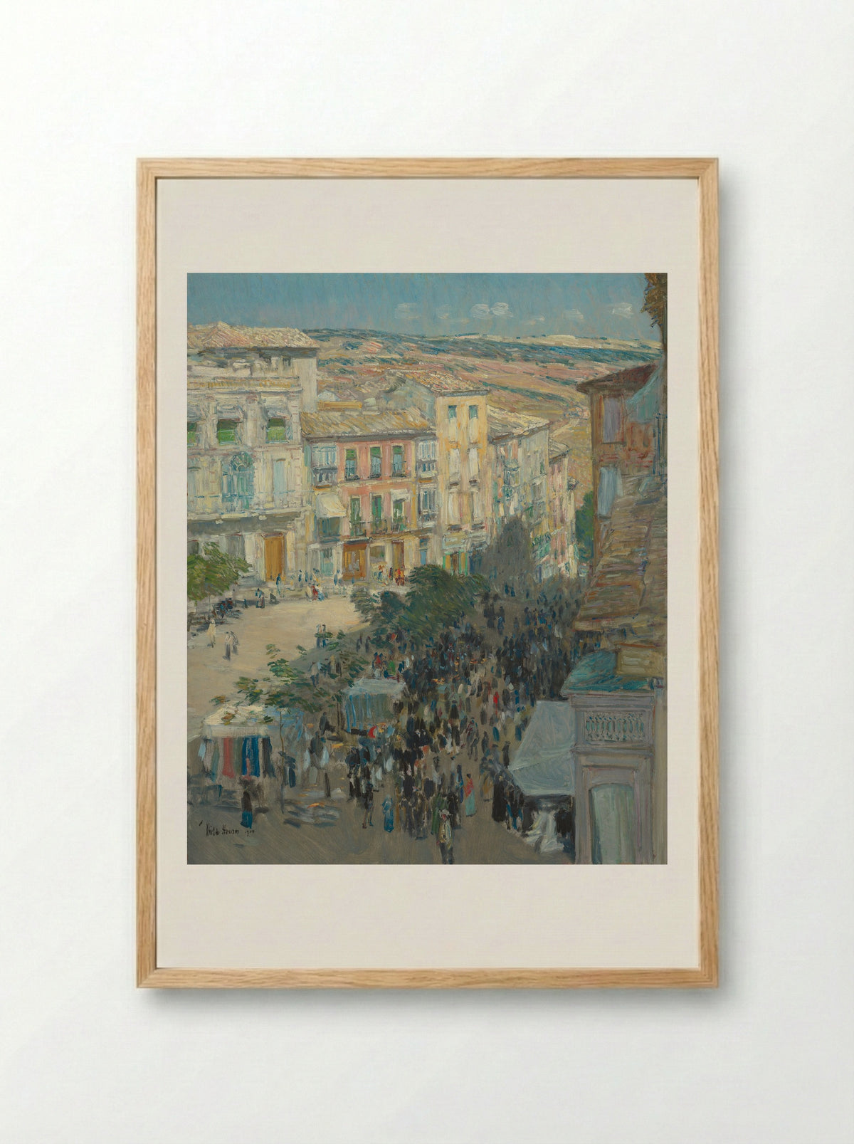 El Zocodover, Toledo, Spain - Childe Hassam - Framed Print Wood
