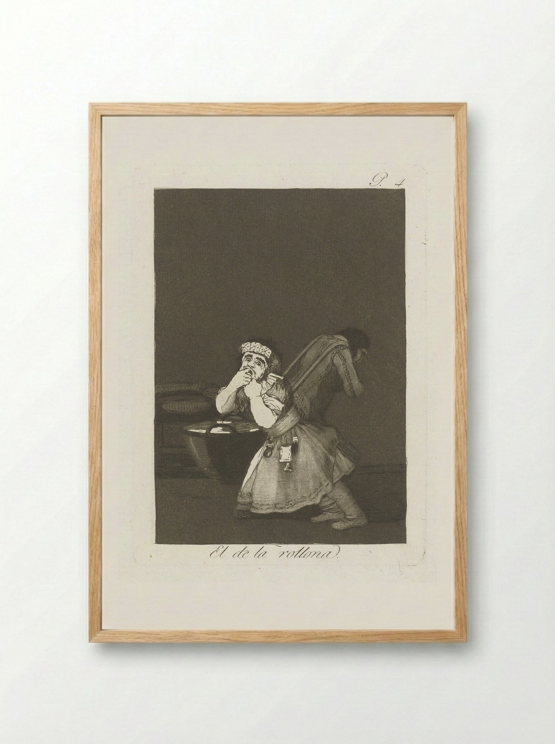 El de la rollona - Francisco de Goya - Framed Print Wood