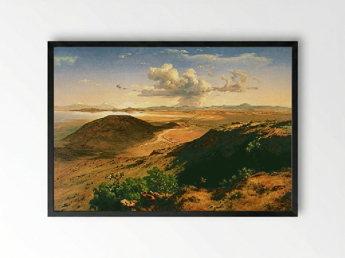 El valle de México - José María Velasco Gómez - Framed Print Black