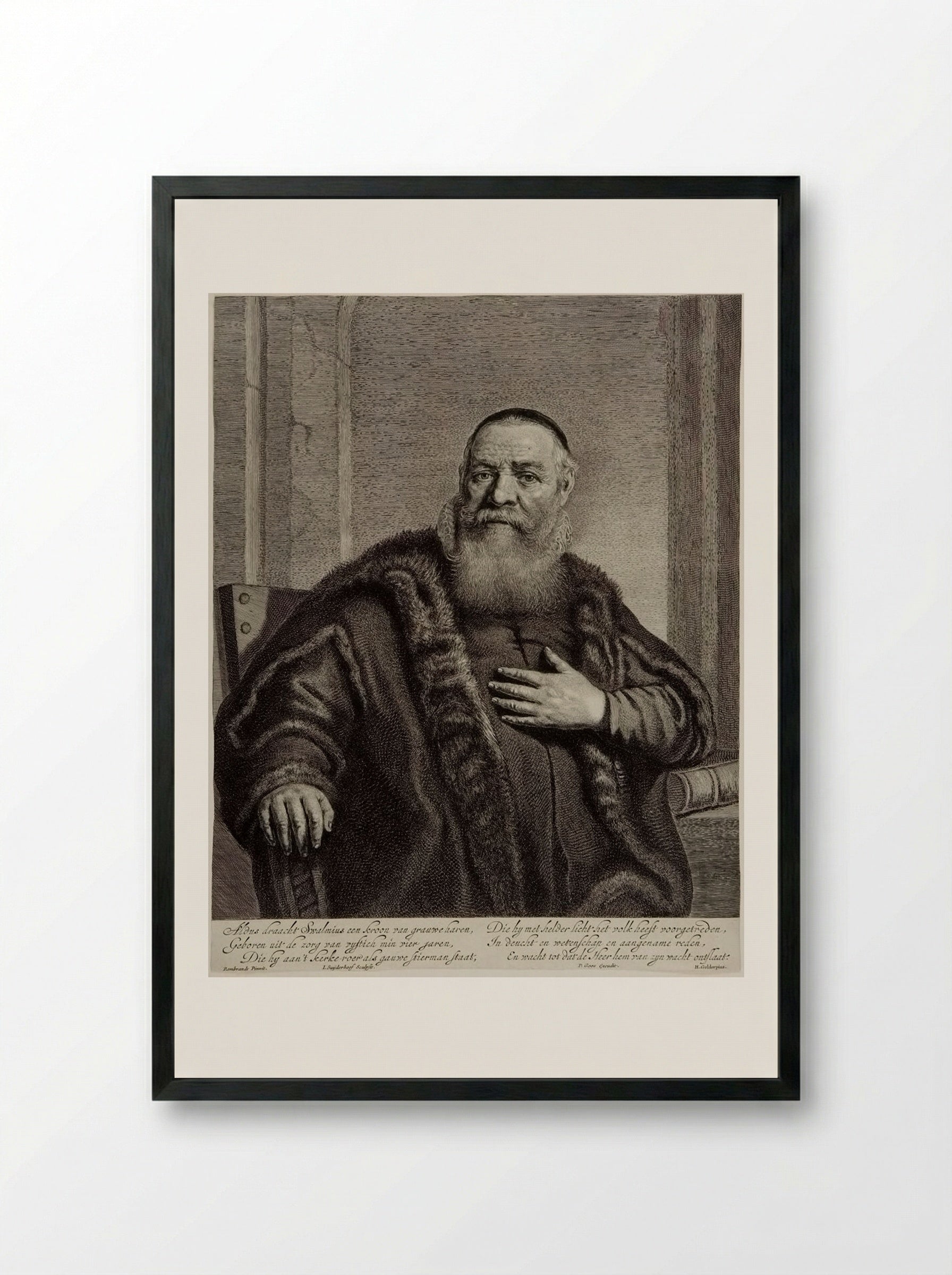 Eleazer Swalm - Jonas Suyderhoef - Framed Print Black