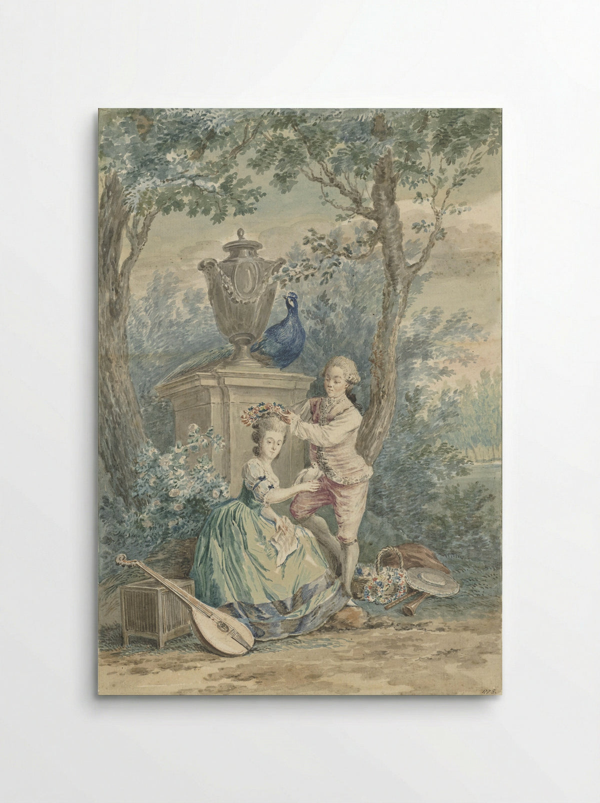 Elegant Couple in a Park - Nicolaes Muys - Poster