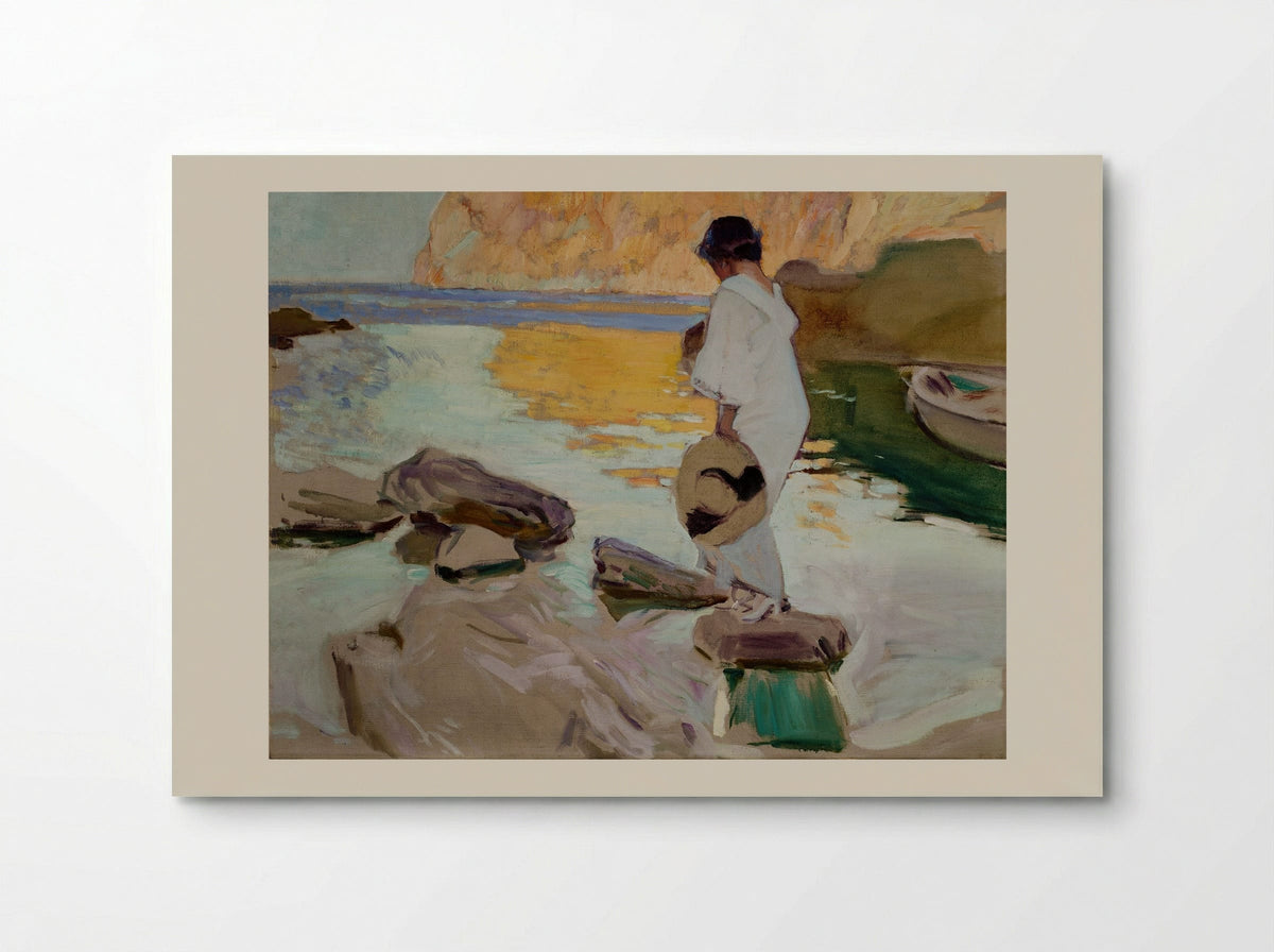 Elena in Cove, San Vicente at Majorca - Joaquín Sorolla - Poster