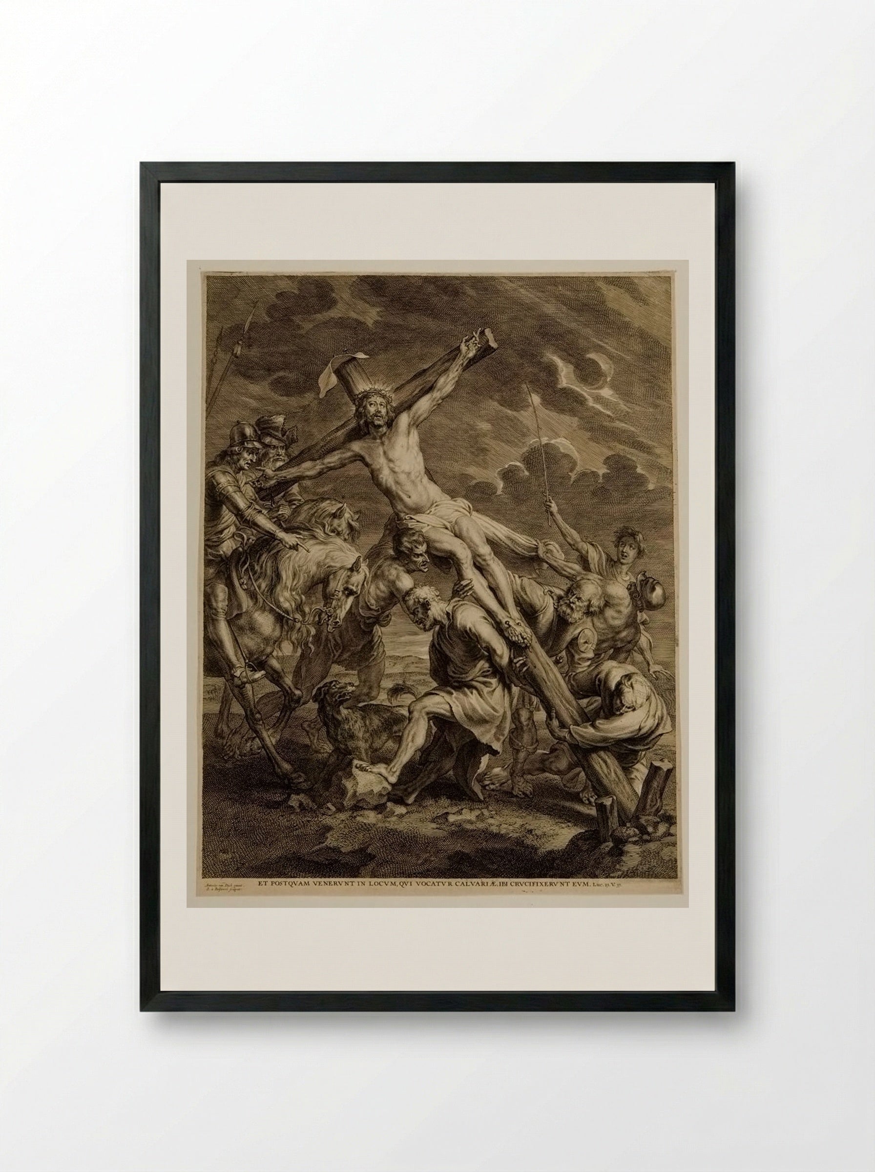 Elevation of the Cross - Schelte Adamsz. Bolswert - Framed Print Black