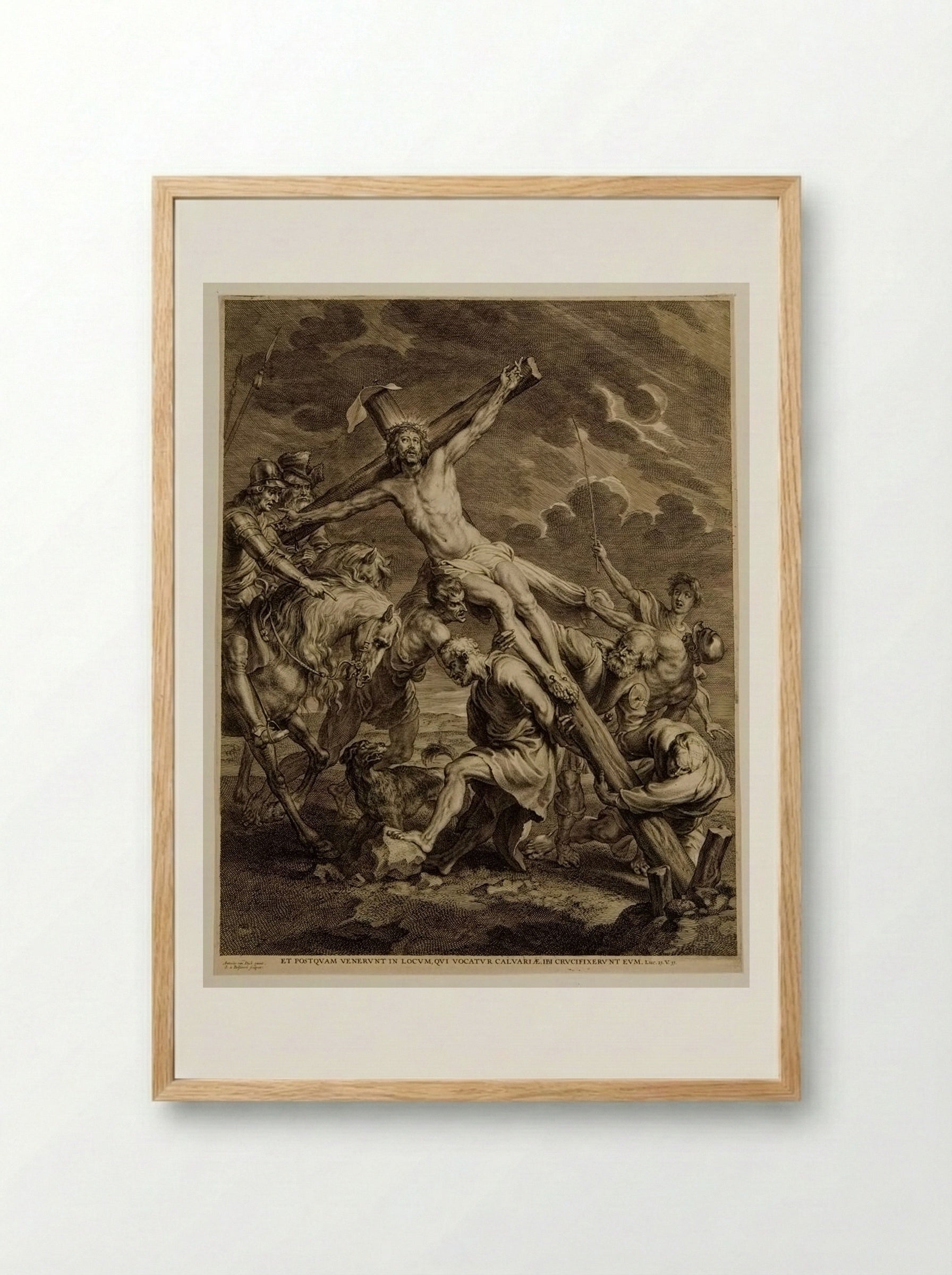 Elevation of the Cross - Schelte Adamsz. Bolswert - Framed Print Wood