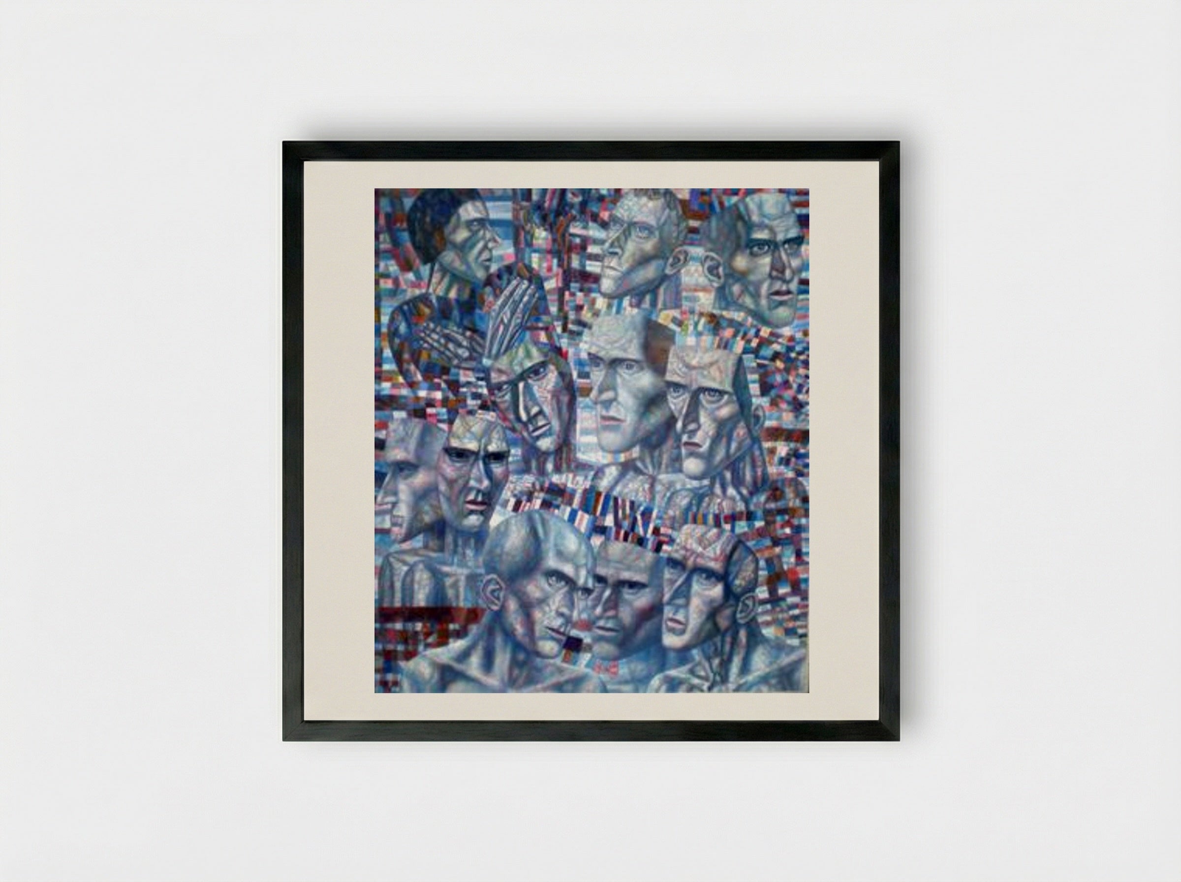 Eleven Heads - Pavel Filonov - Framed Print Black