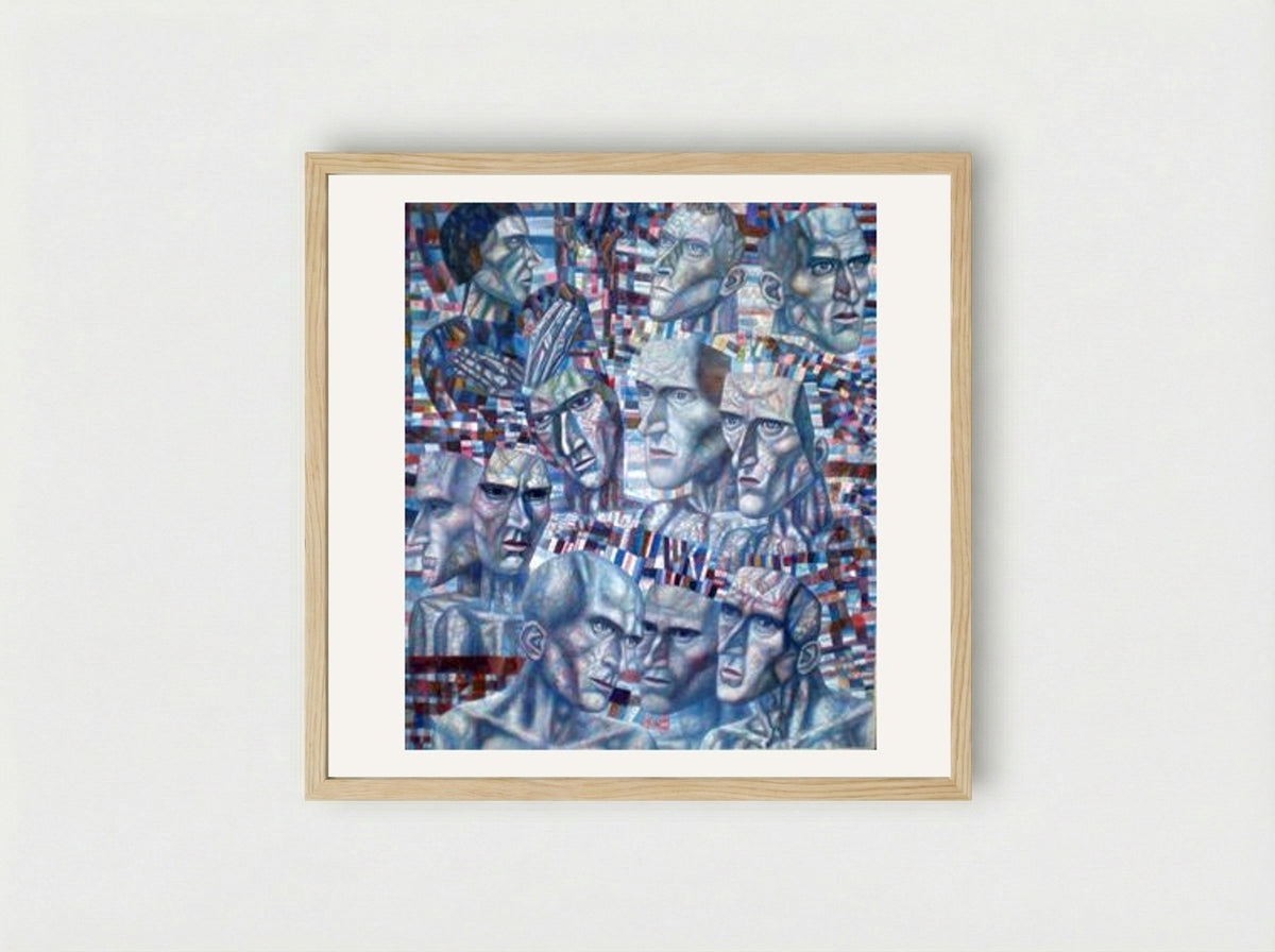 Eleven Heads - Pavel Filonov - Framed Print Wood