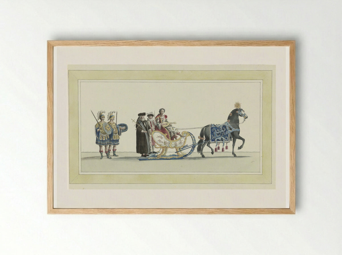 Elfde slede (Eleventh Sleigh) - Abraham Delfos - Framed Print Wood