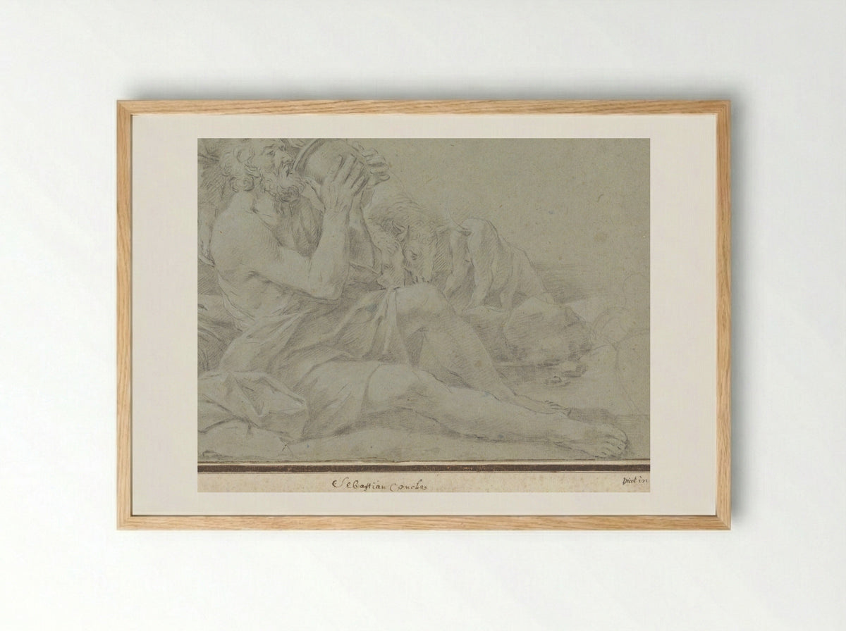 Eliëzer en Rebekka - Sebastiano Conca - Framed Print Wood