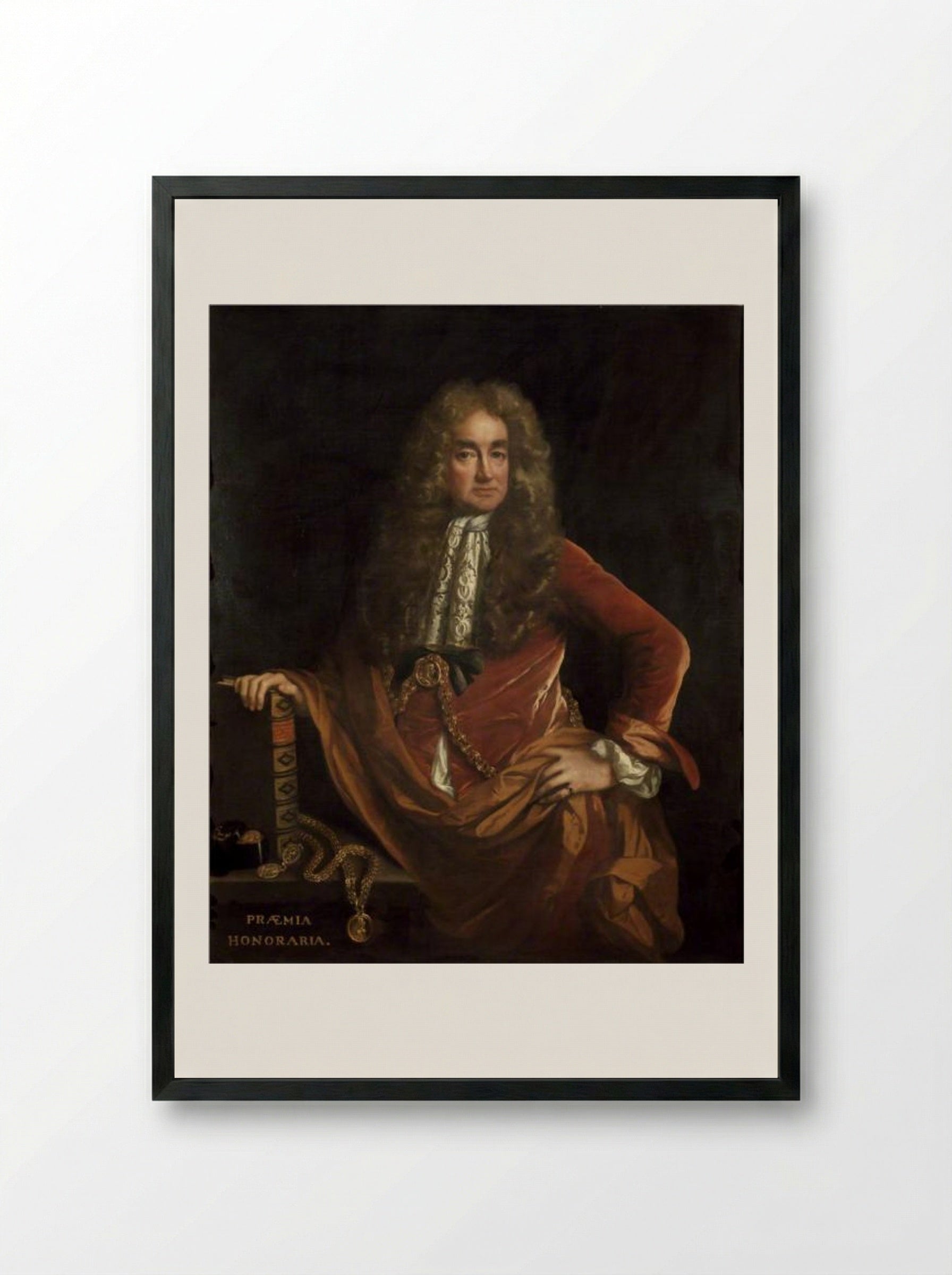 Elias Ashmole - John Riley - Framed Print Black