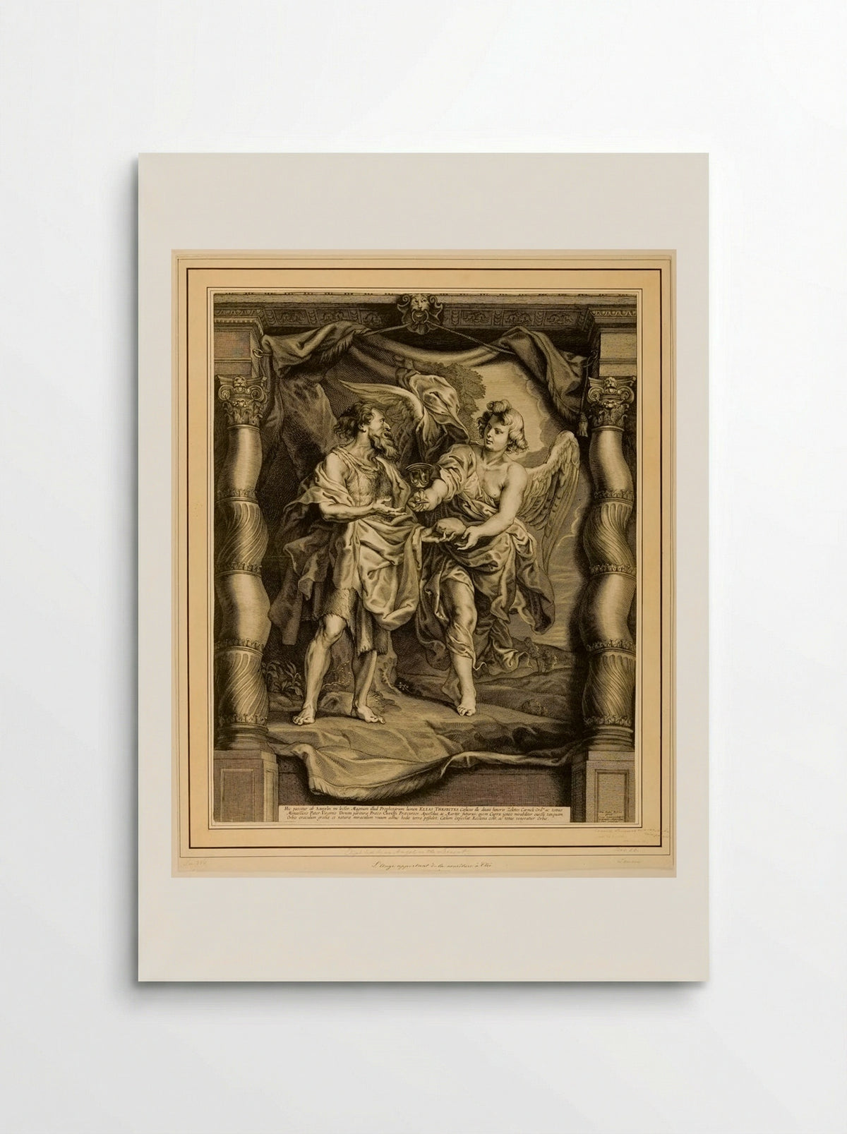 Elijah in the Desert, Fed by an Angel - Conrad Lauwers - Poster