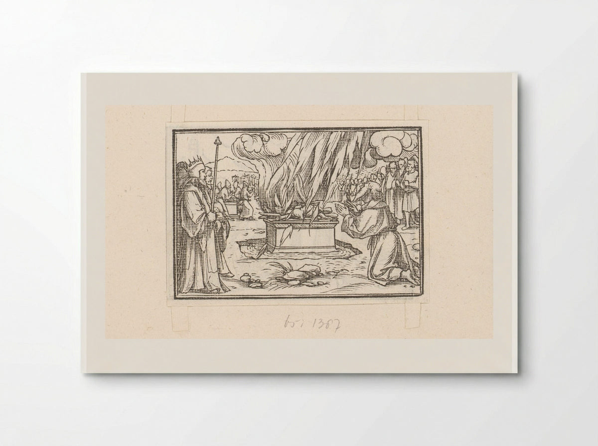 Elijah's Sacrifice Consumed by Fire - Veit Rudolf Specklin - Poster