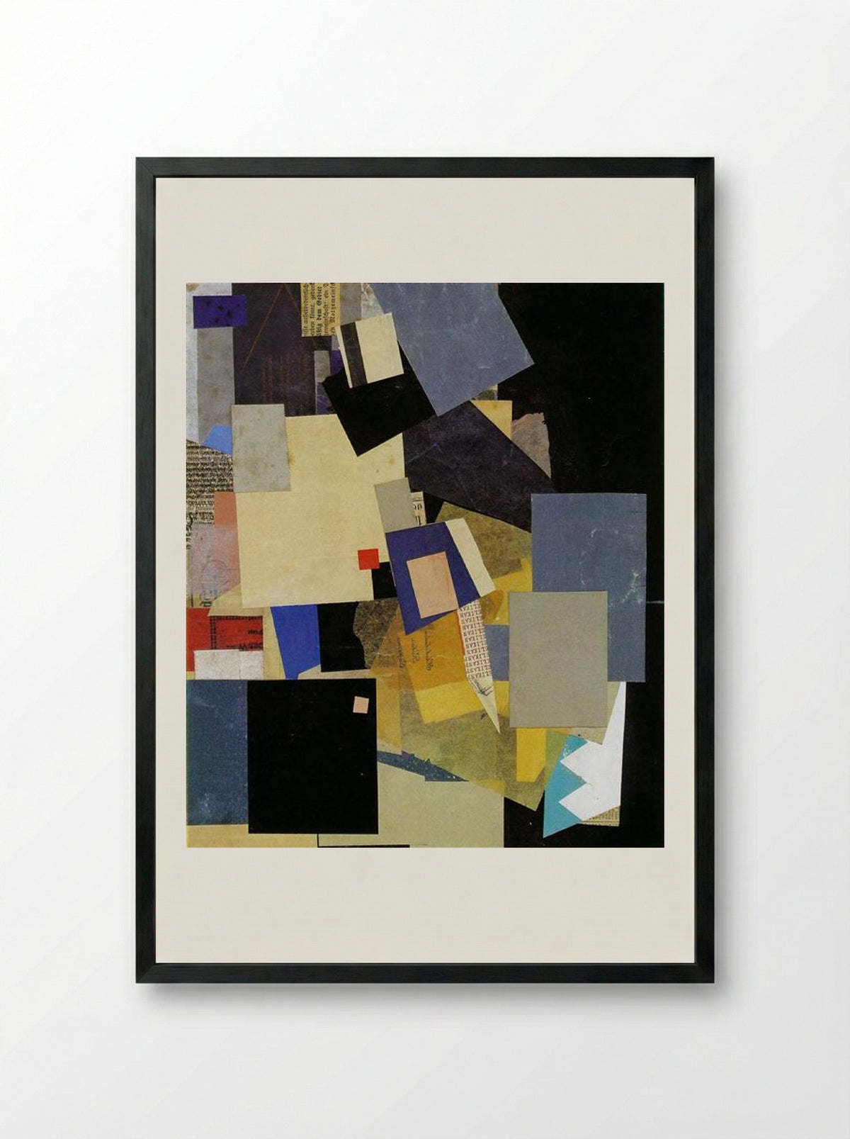 Elikan - Kurt Schwitters - Framed Print Black