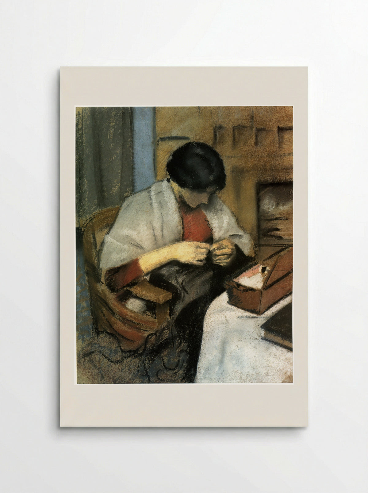 Elisabeth Gerhard Sewing - August Macke - Poster