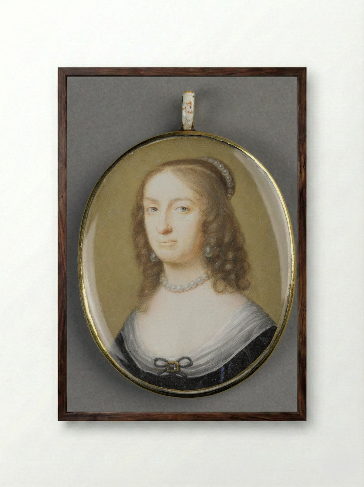 Elisabeth Stuart, Queen of Bohemia - Alexander Cooper - Framed Print Dark Wood
