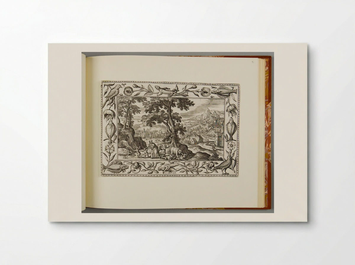 Elisha Curses the Youths, with Lizard, Fish, Frog, and Bird - Adriaen Collaert - Poster