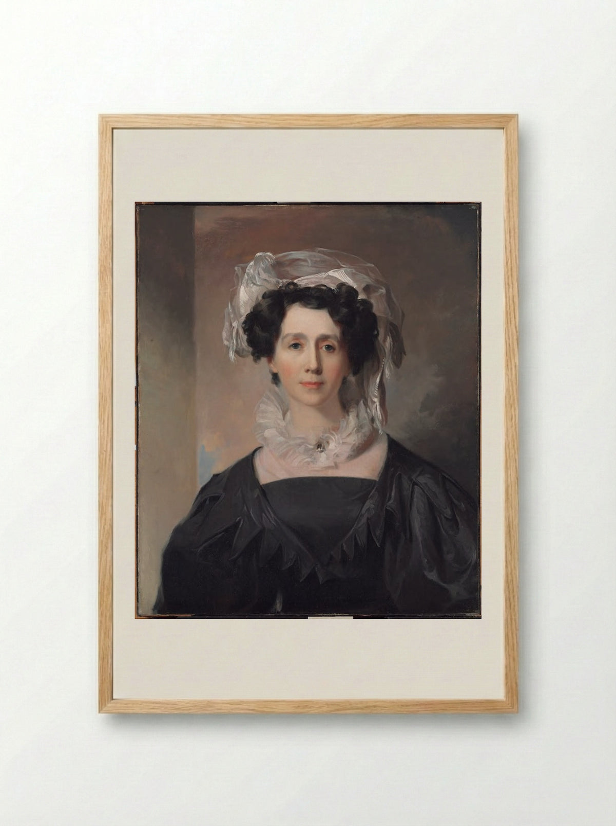 Eliza Melville Young McAllister (Mrs. John McAllister, Jr.) - Thomas Sully - Framed Print Wood