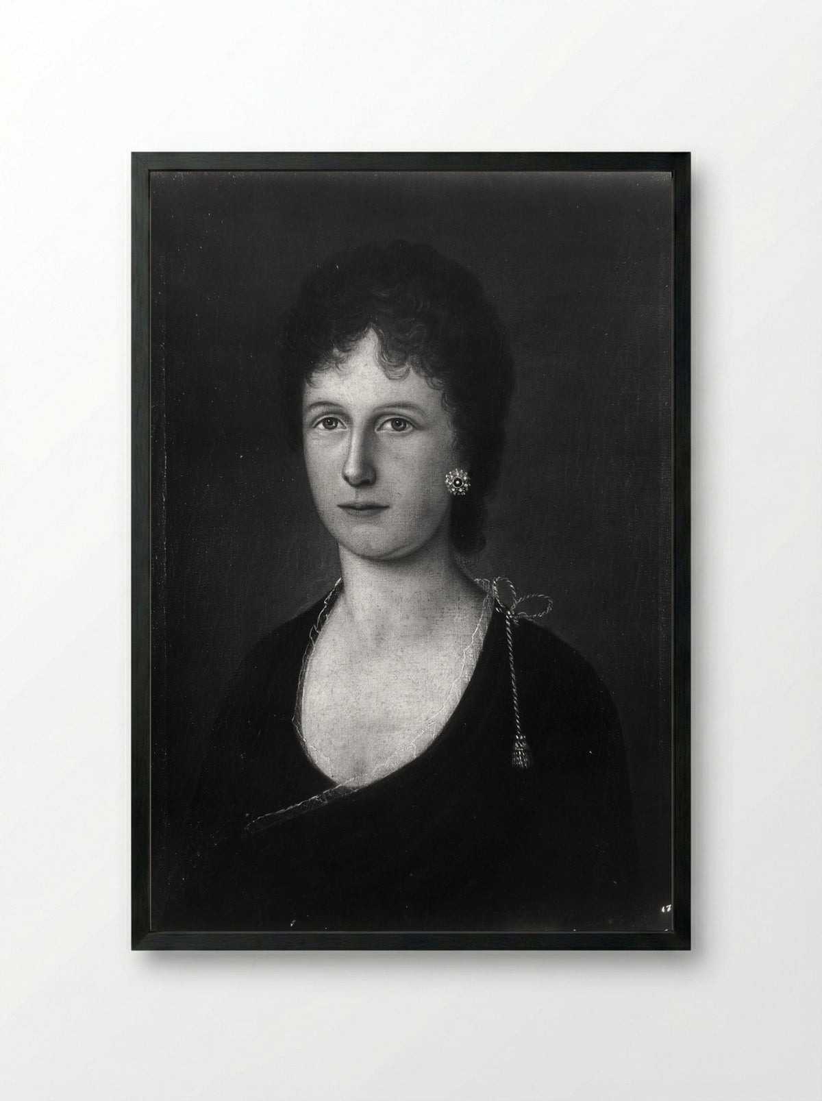 Elizabeth Grant Bankson Beatty (Mrs. James Beatty) - Joshua Johnson - Framed Print Black