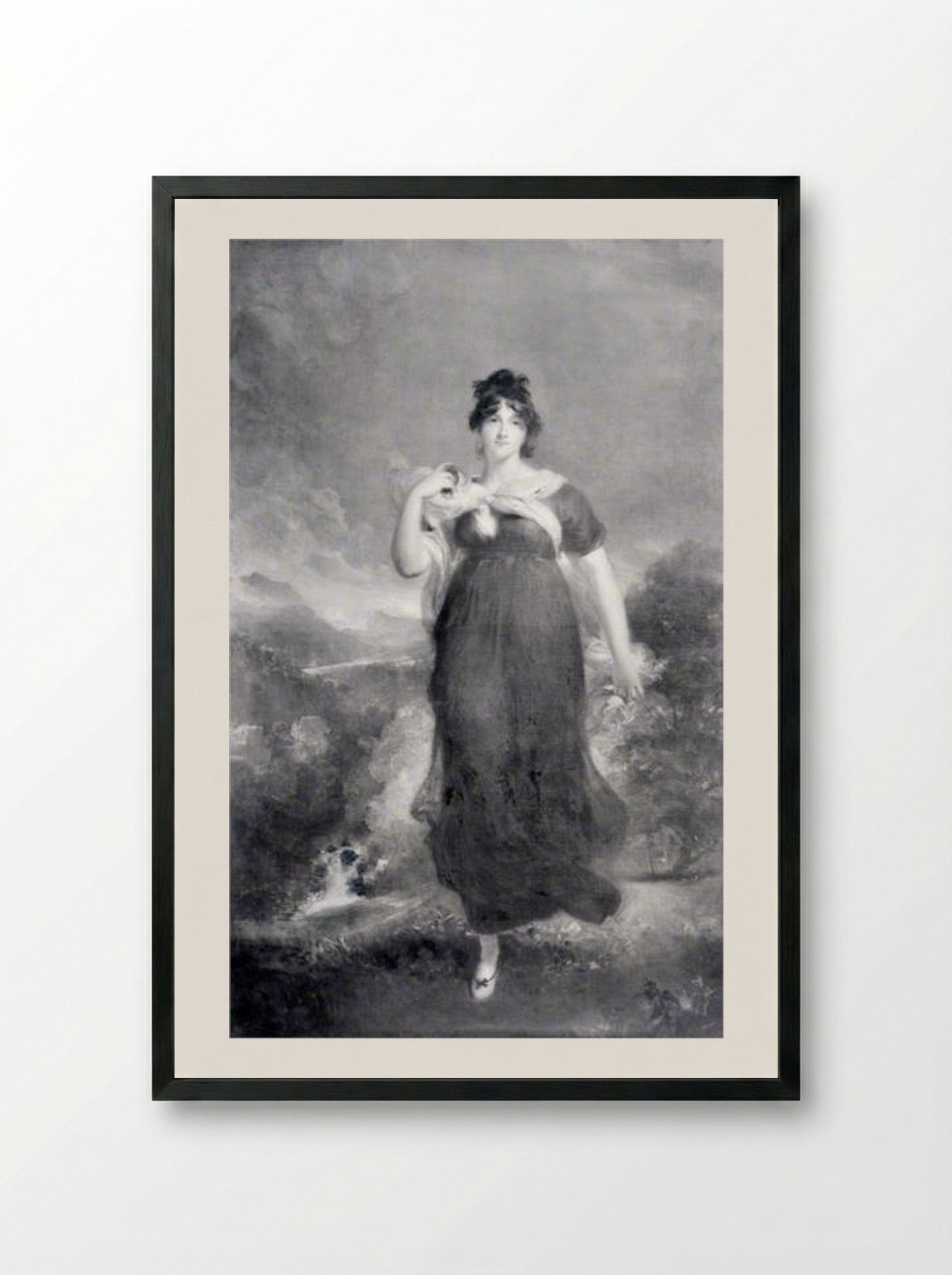 Elizabeth, Marchioness Conyngham - Sir Thomas Lawrence - Framed Print Black