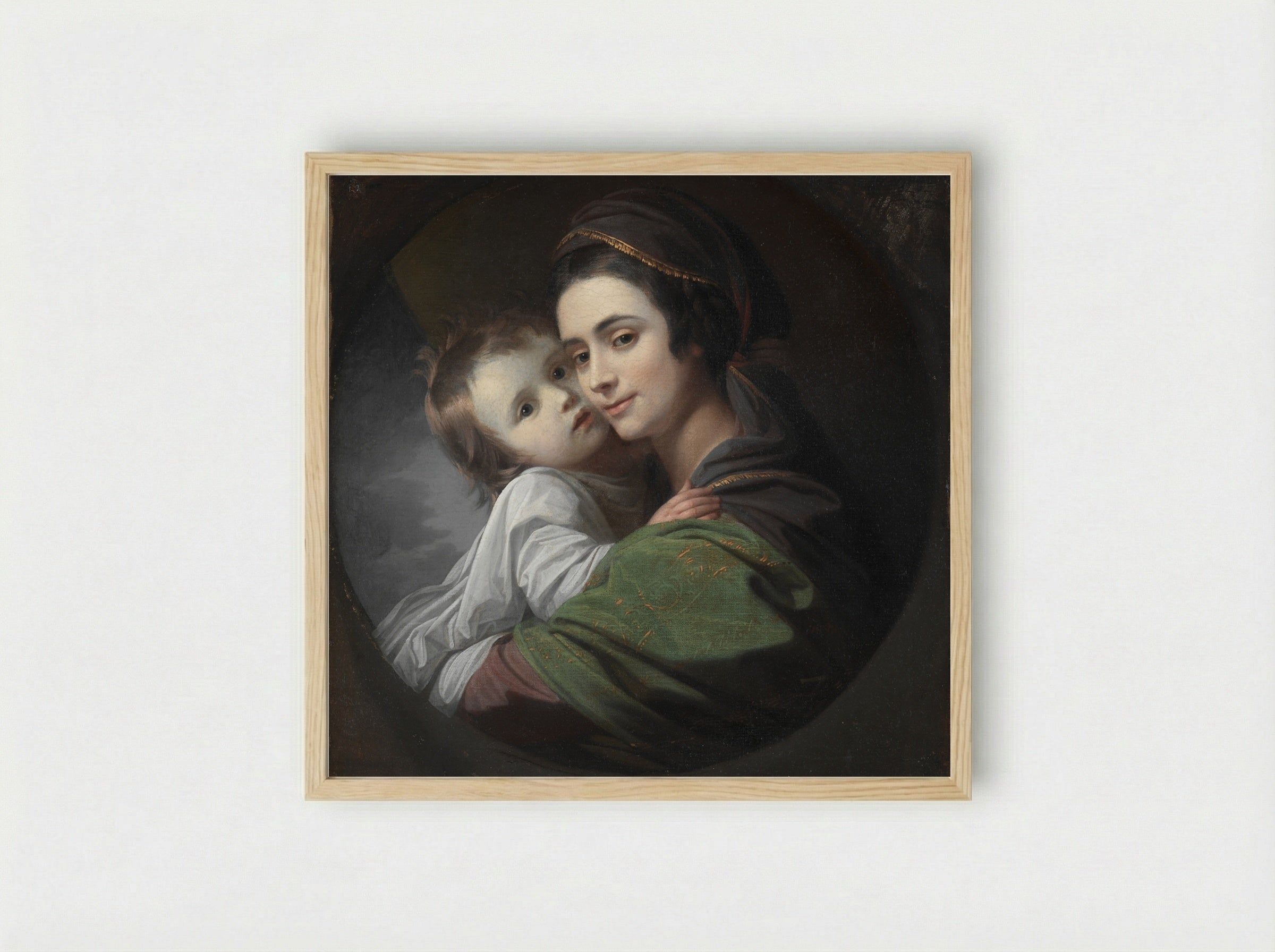 Elizabeth Shewell West and Her Son, Raphael - Benjamin West - Framed Print Wood