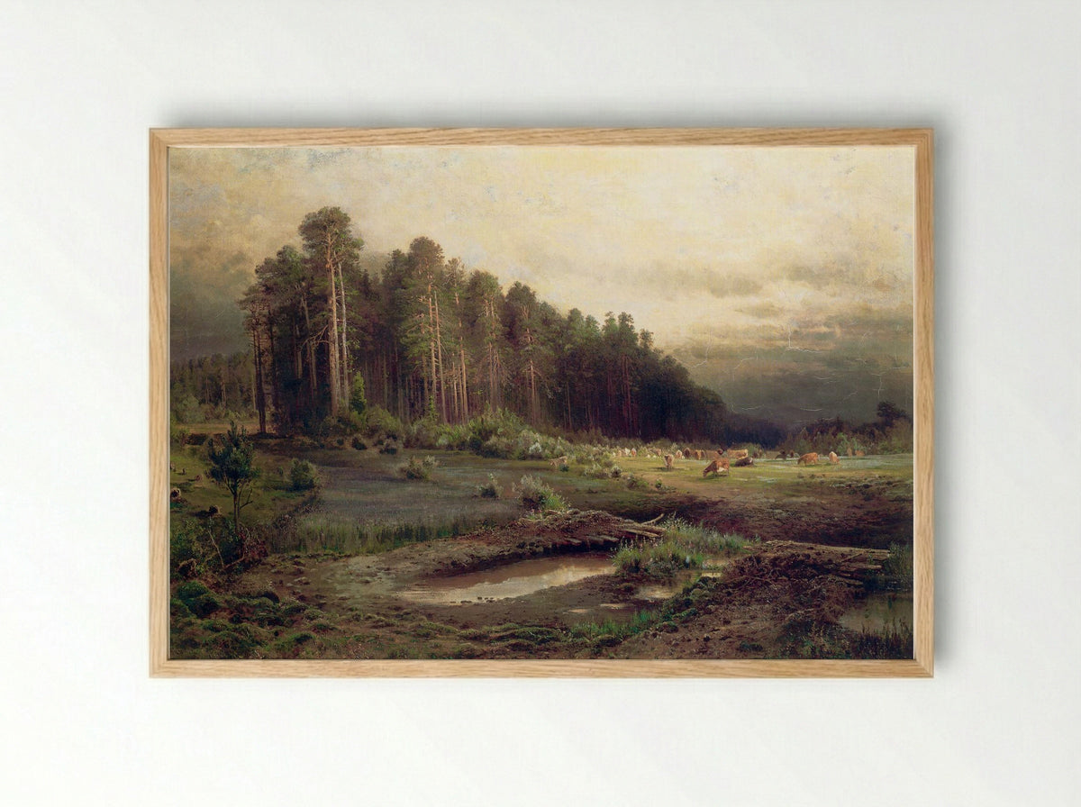Elk Island in Sokolniki - Aleksey Savrasov - Framed Print Wood