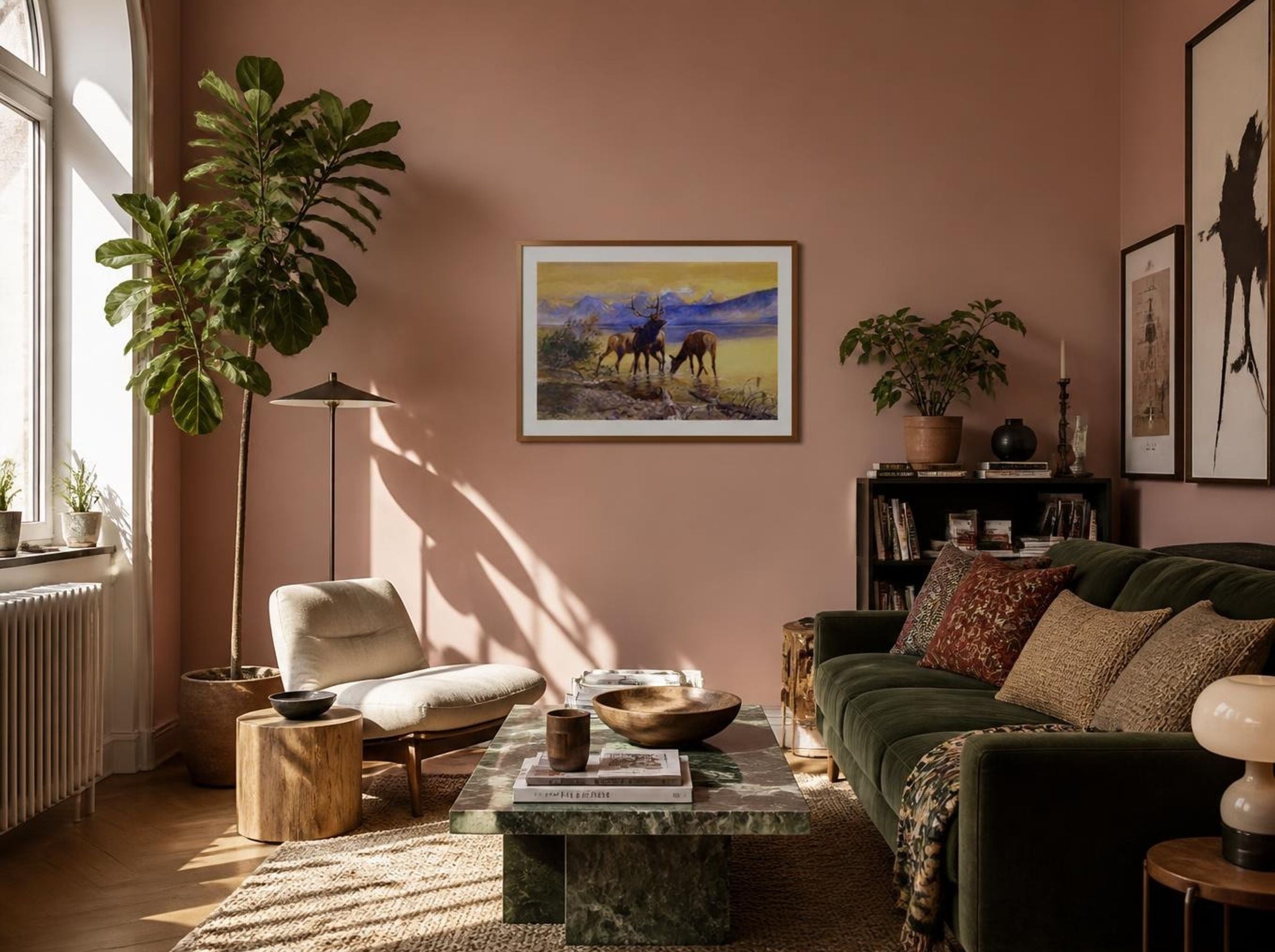 Elk in Lake McDonald - Charles M. Russell - Lifestyle