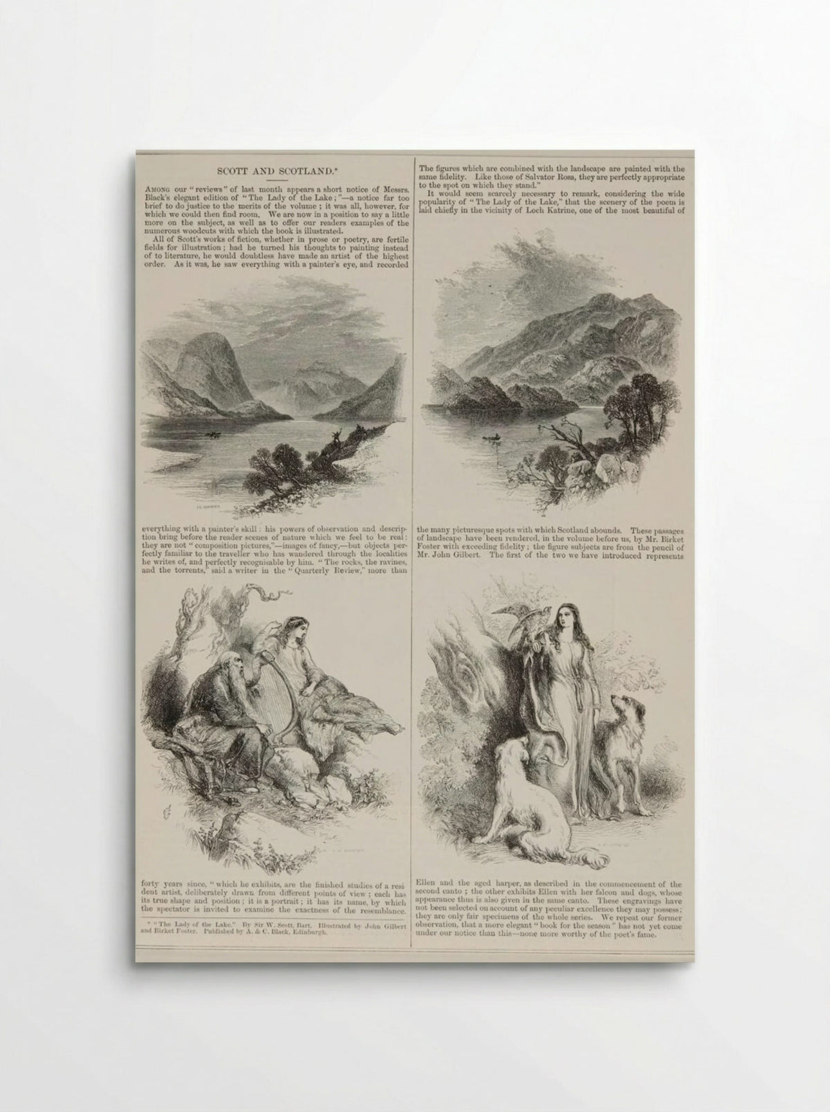Ellen and the Harper - Josiah Wood Whymper - Poster