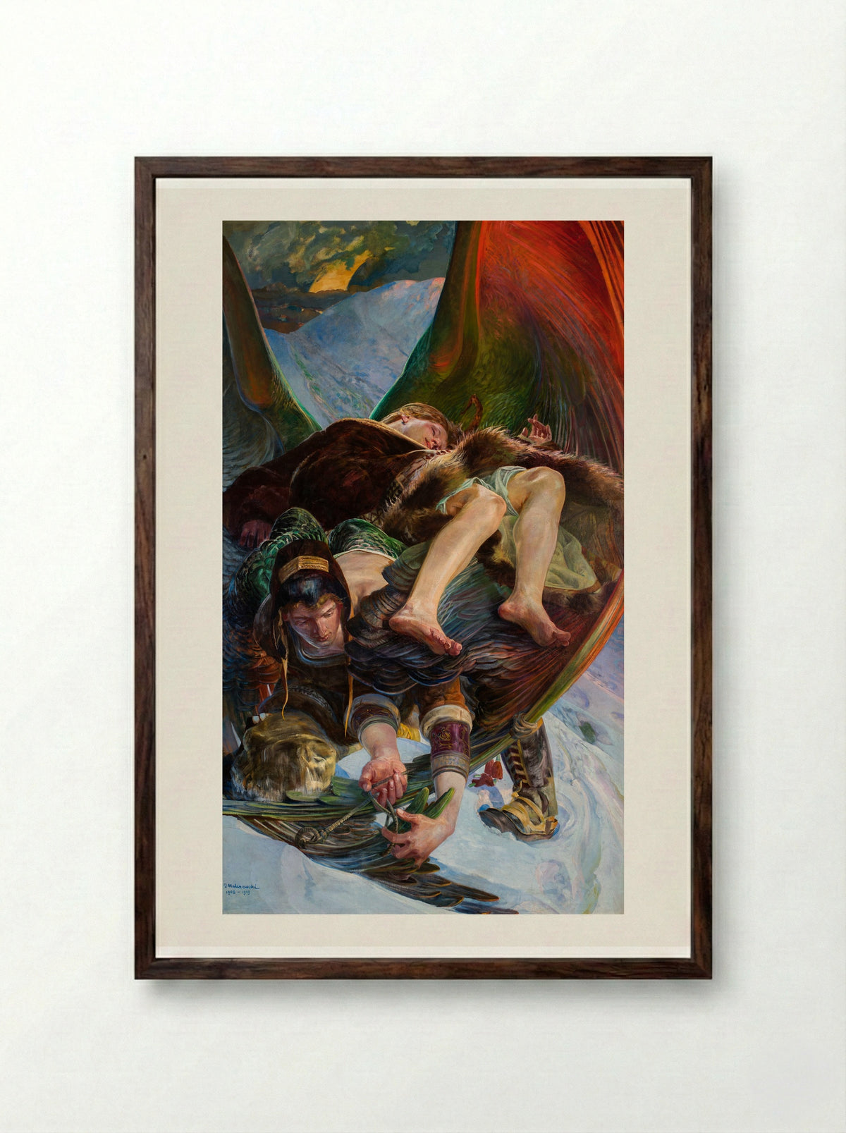 Eloe - Jacek Malczewski - Framed Print Dark Wood