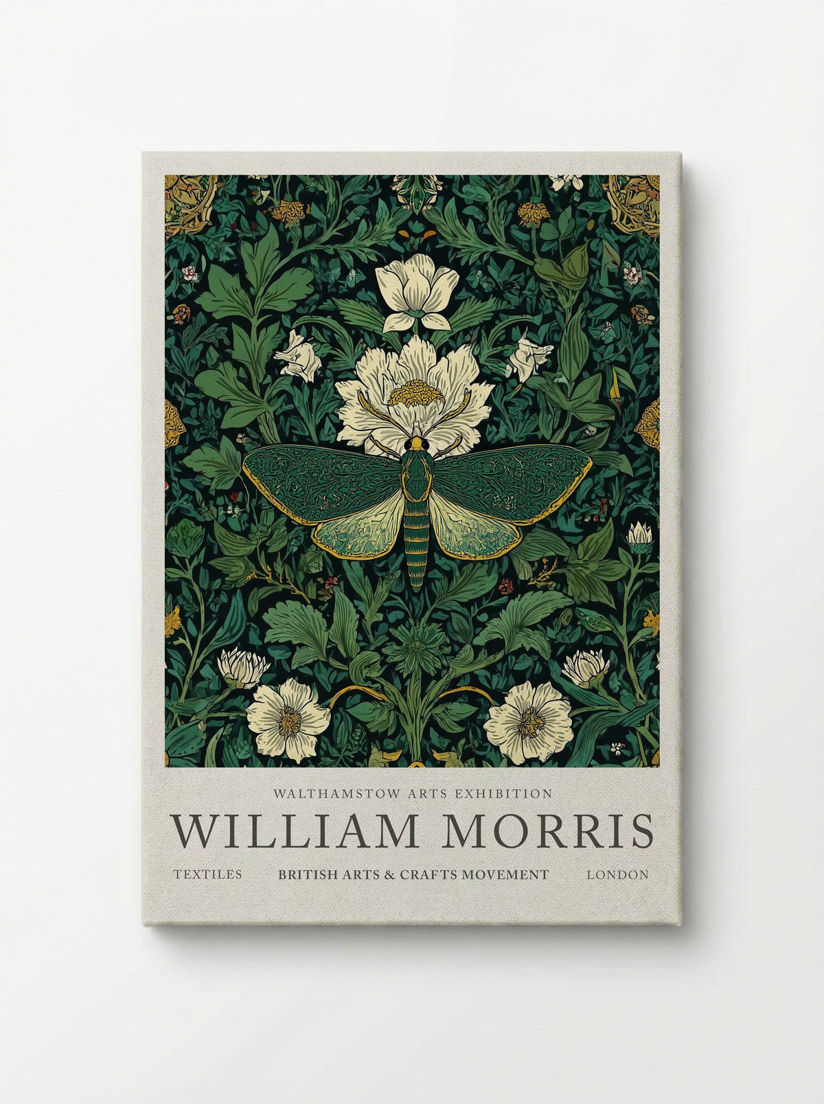 Emerald Moth Garden - William Morris - Canvas