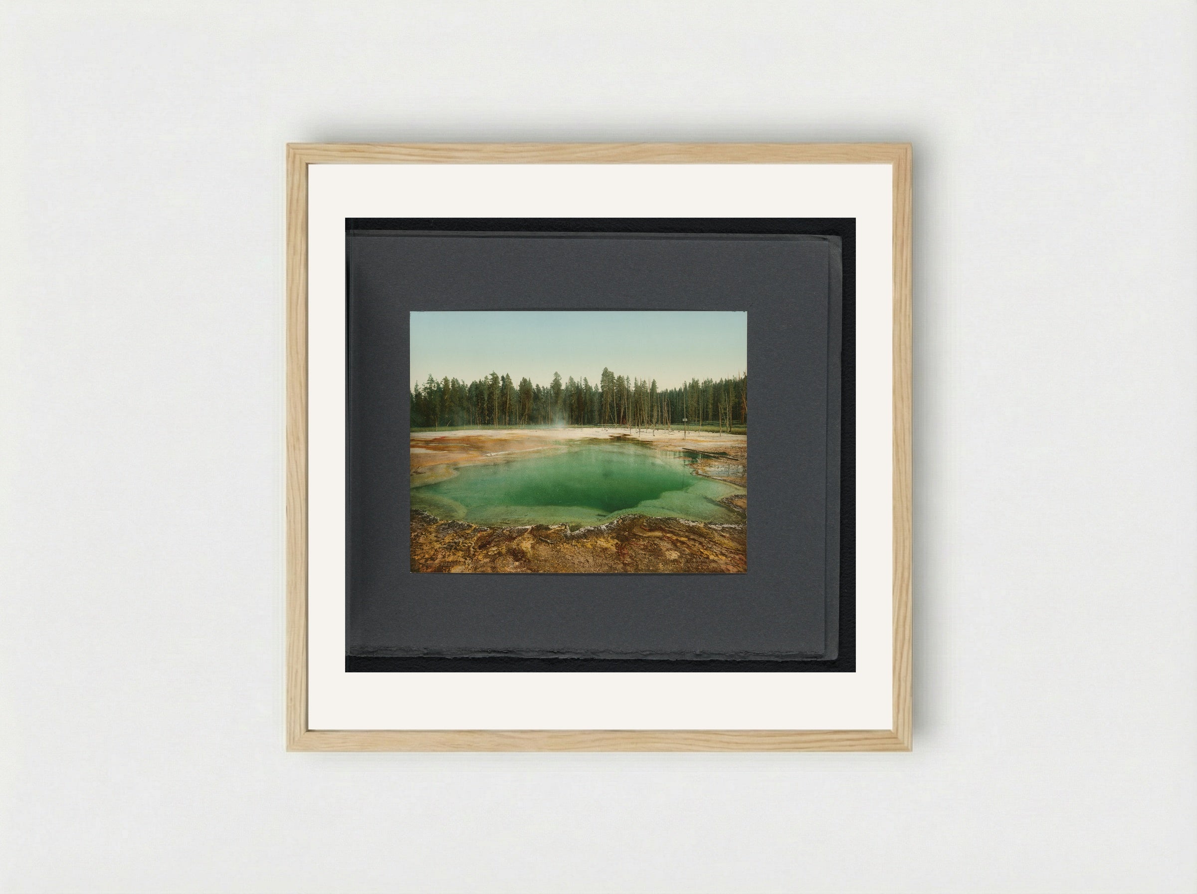 Emerald Pool, Yellowstone National Park - William Henry Jackson - Framed Print Wood